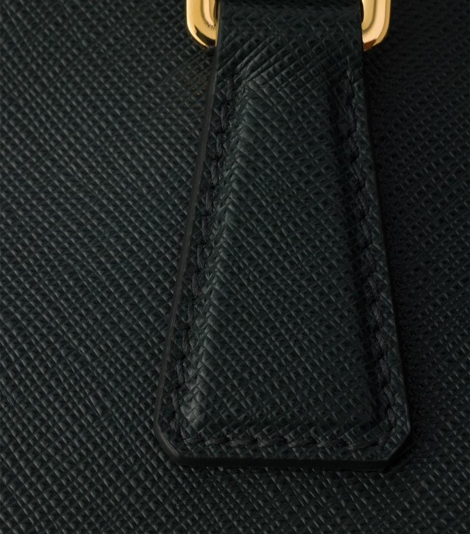 Prada Mini Saffiano Leather Galleria Top-Handle Bag Green Image 6