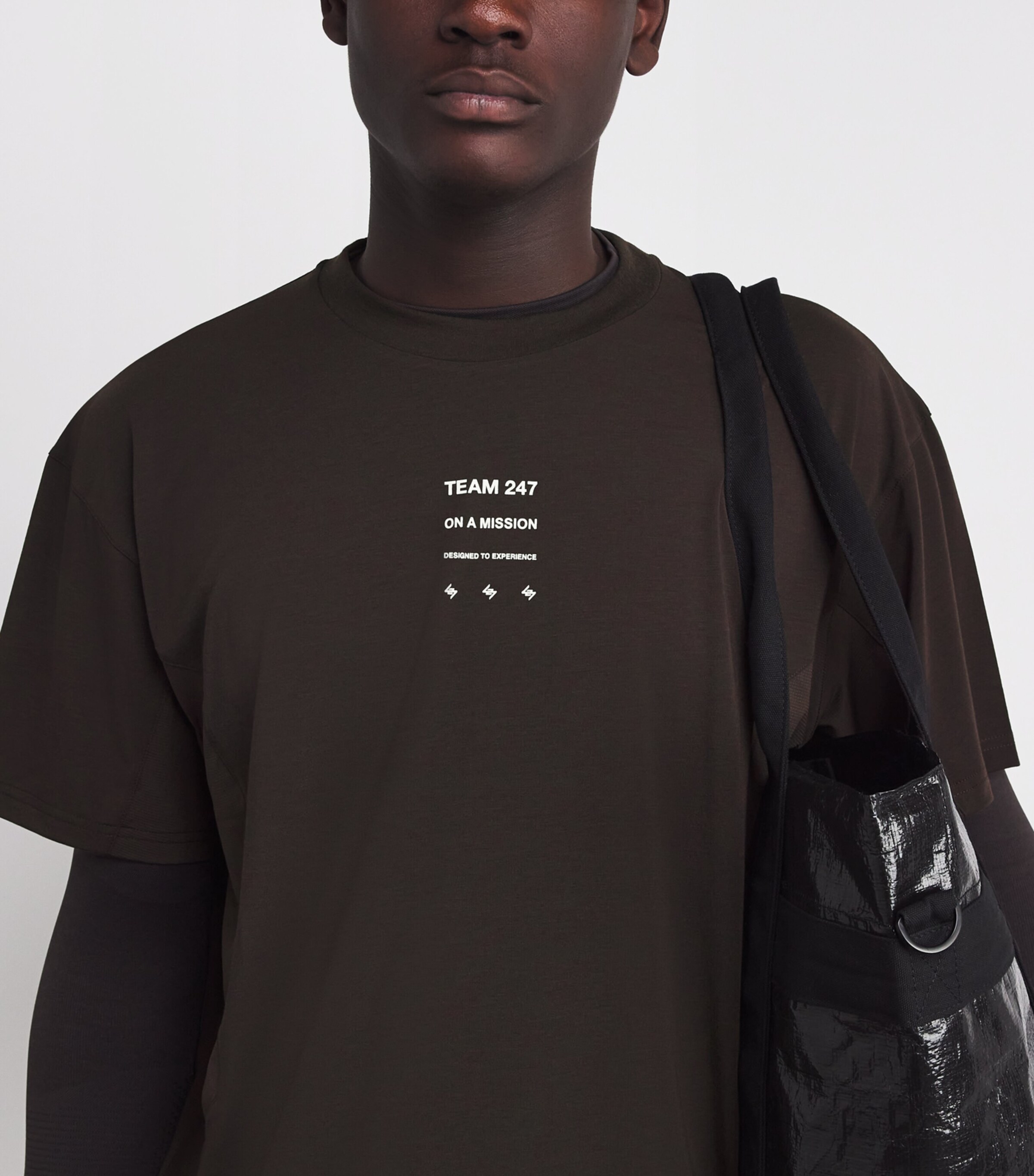 247 Uprising Oversized T-Shirt CHOCOLATE Image 6