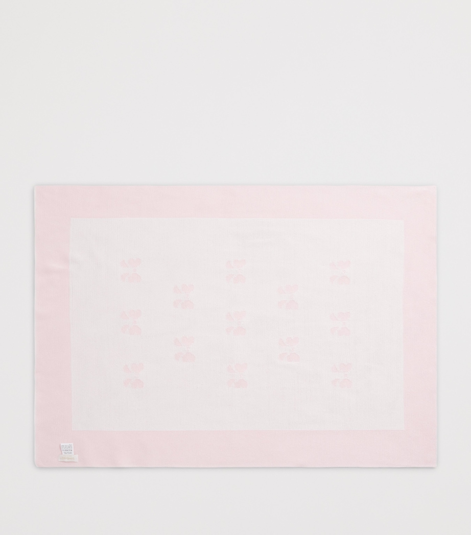 Bimbalo Cotton Floral Jacquard Blanket Rosapink Image 2