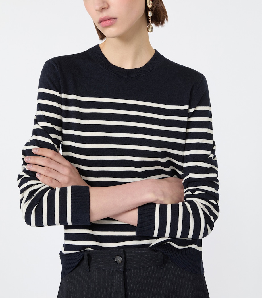 Weekend Max Mara Womens Stripe Sweater Navy Image 5
