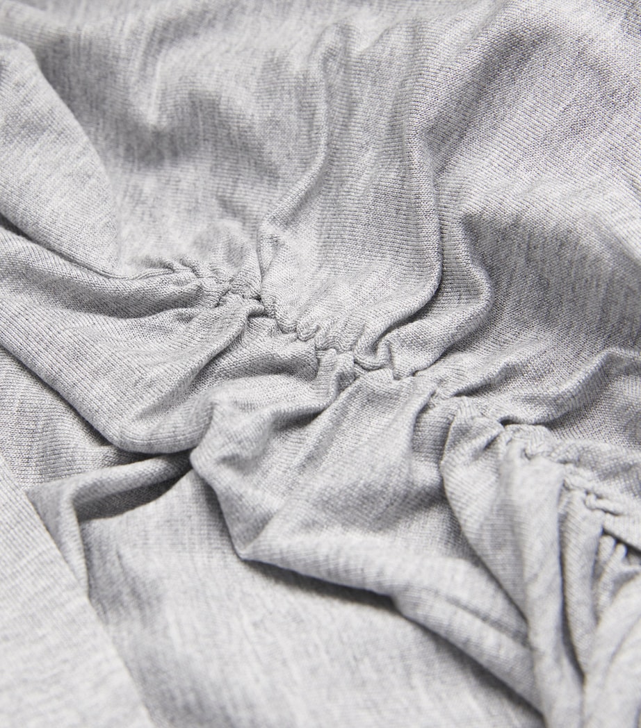 Draped Long-Sleeve T-Shirt MELANGE GREY Image 5