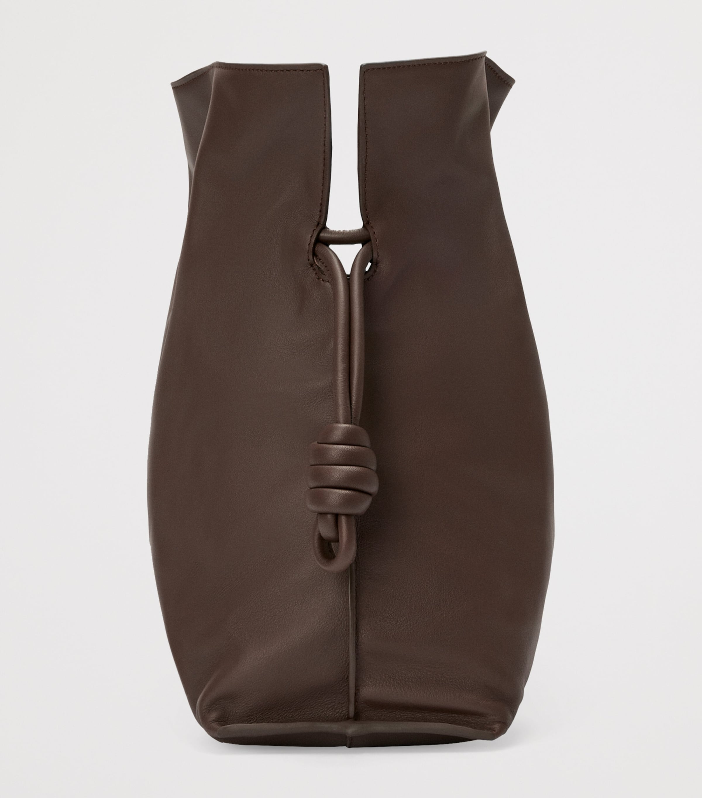 Large Leather Flamenco Purse CHOCOLATE Image 3