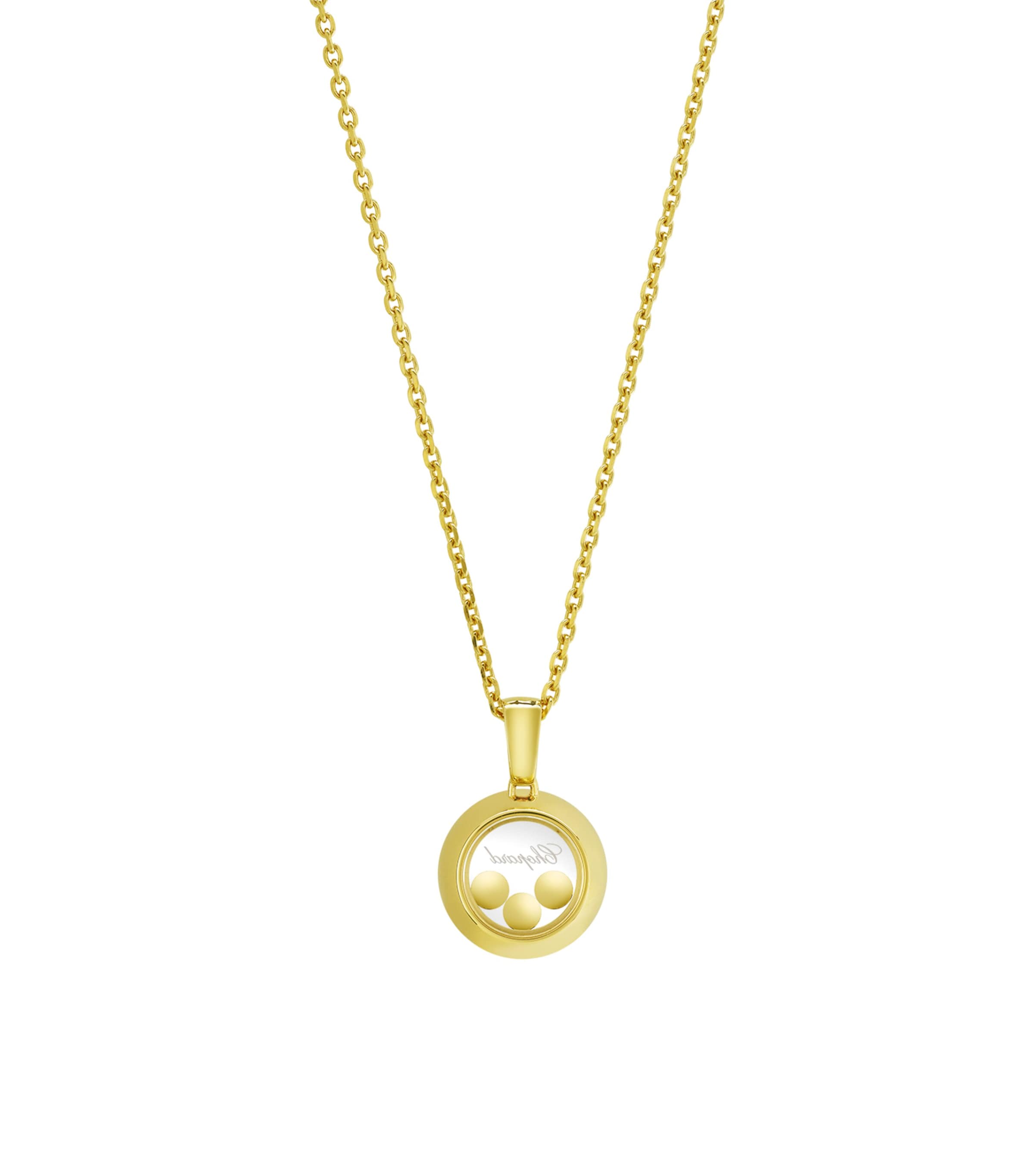 Yellow Gold and Diamond Happy Diamonds Icons Pendant Necklace 18K YELLOW GOLD Image 3