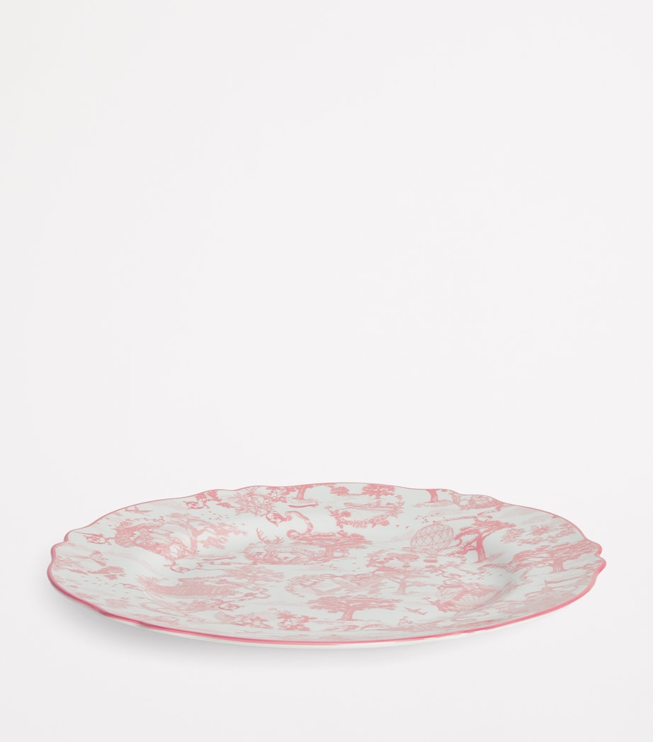 Fine Bone China Toile Dinner Plate (27cm) PINK Image 2