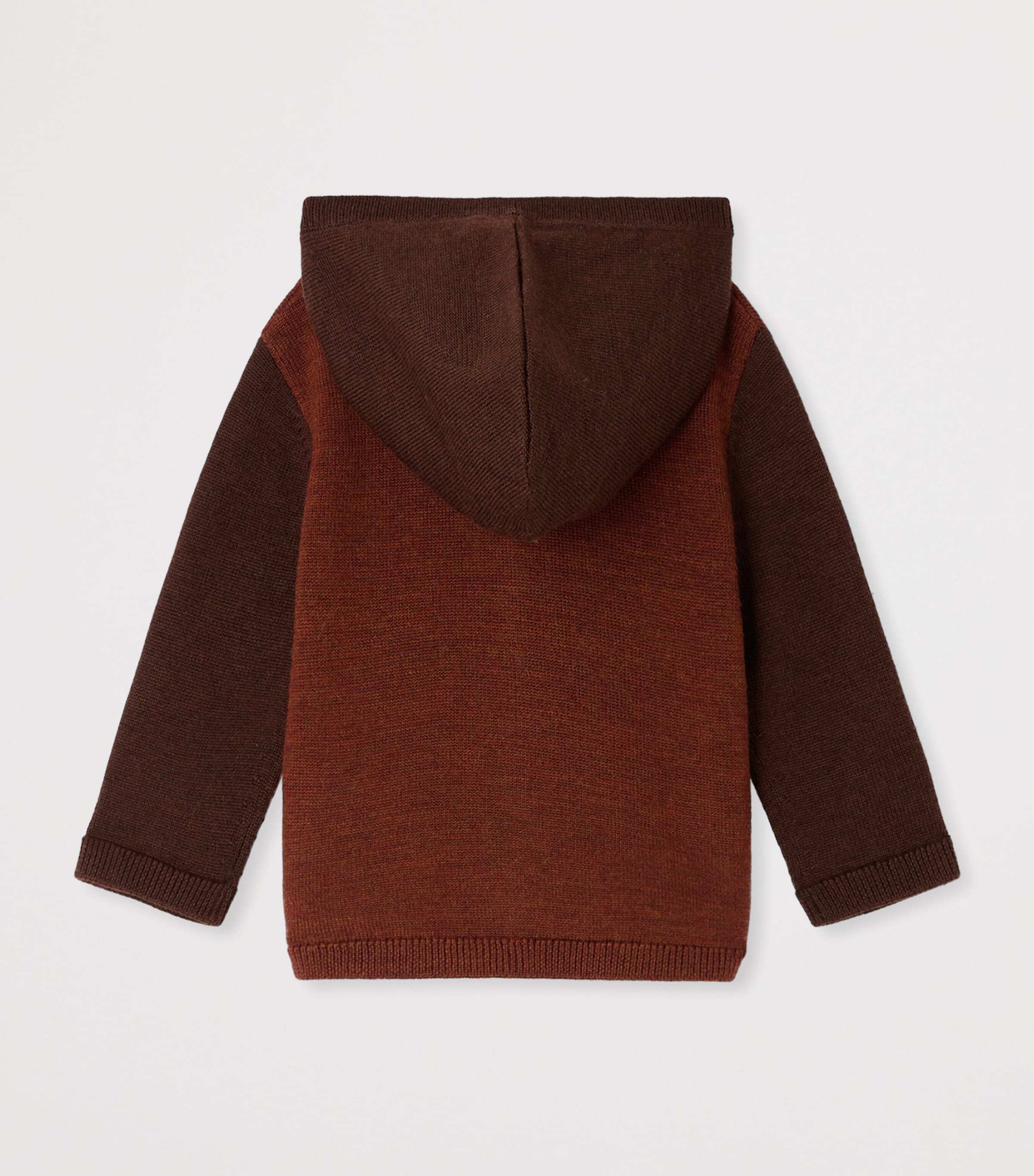 Bonpoint Wool Zip-Up Hoodie (6-18 Months) Praline Image 2