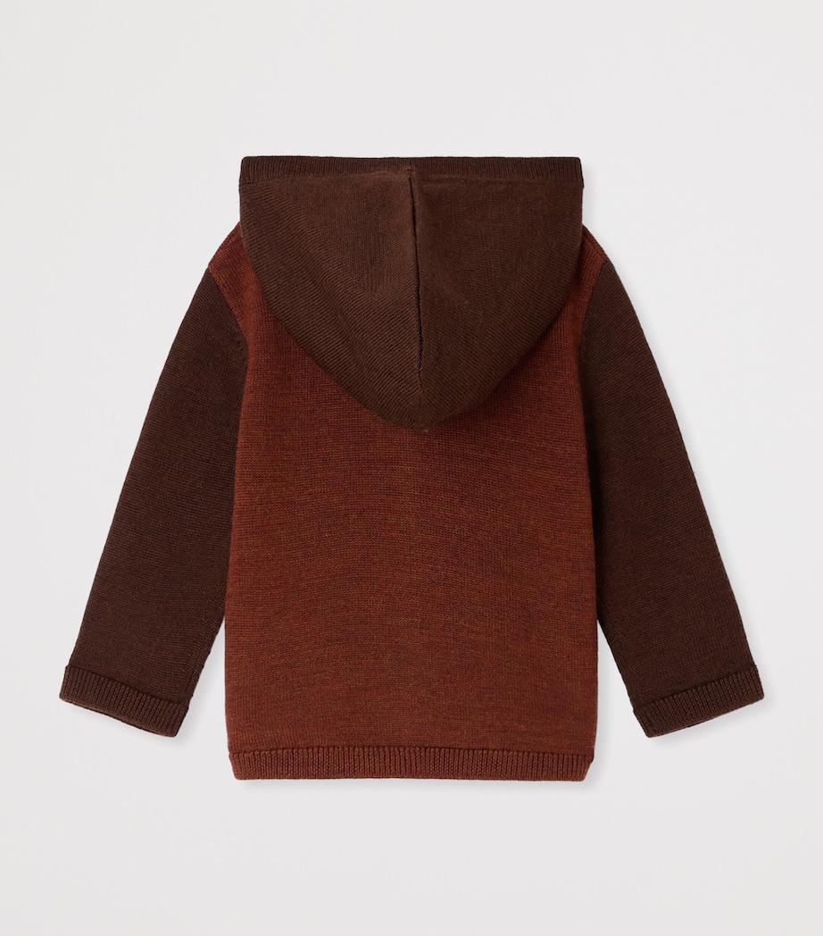 Bonpoint Wool Zip-Up Hoodie (6-18 Months) Praline Image 2