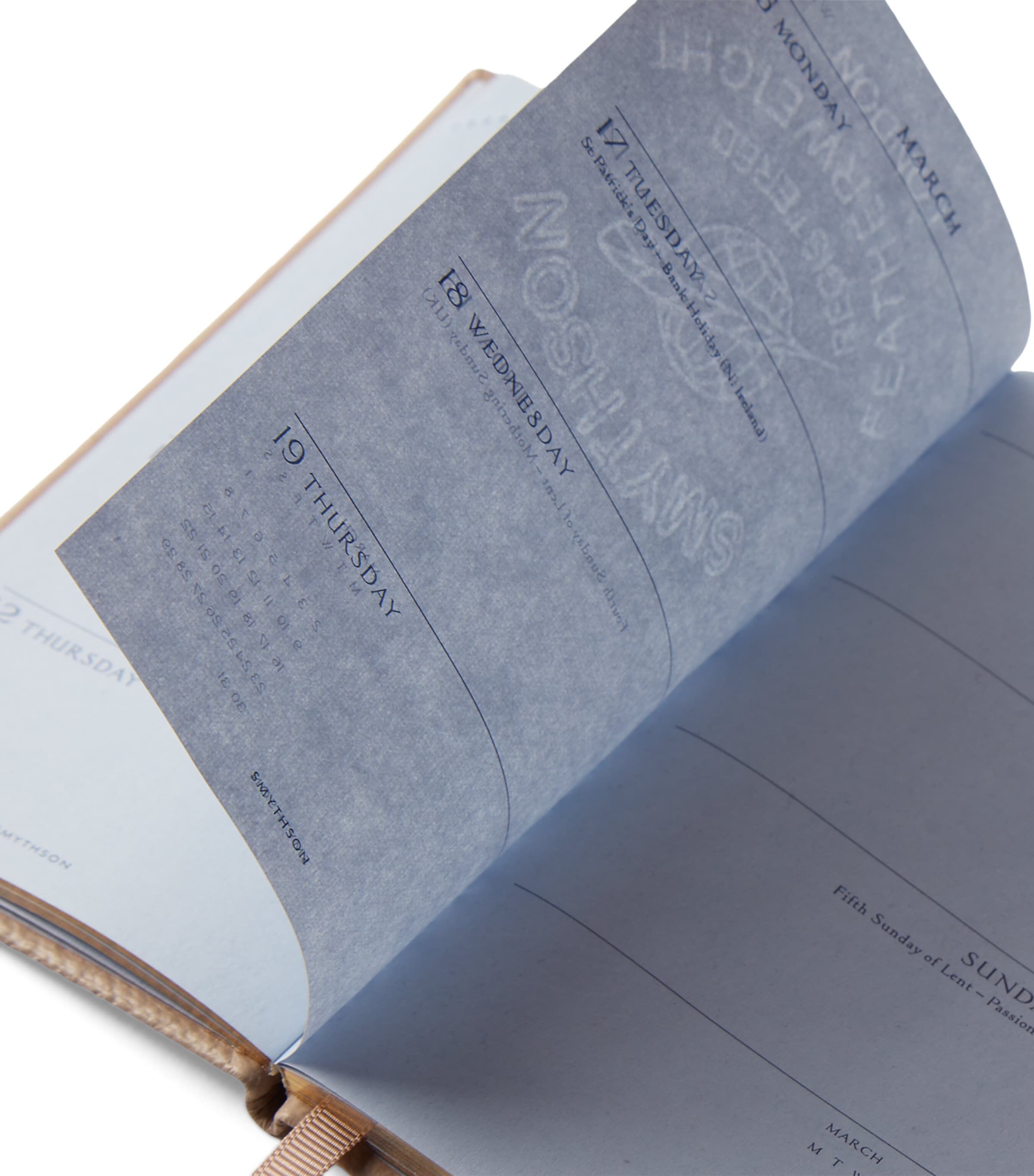 Panama Leather Weekly Diary 2026 SANDSTONE Image 3