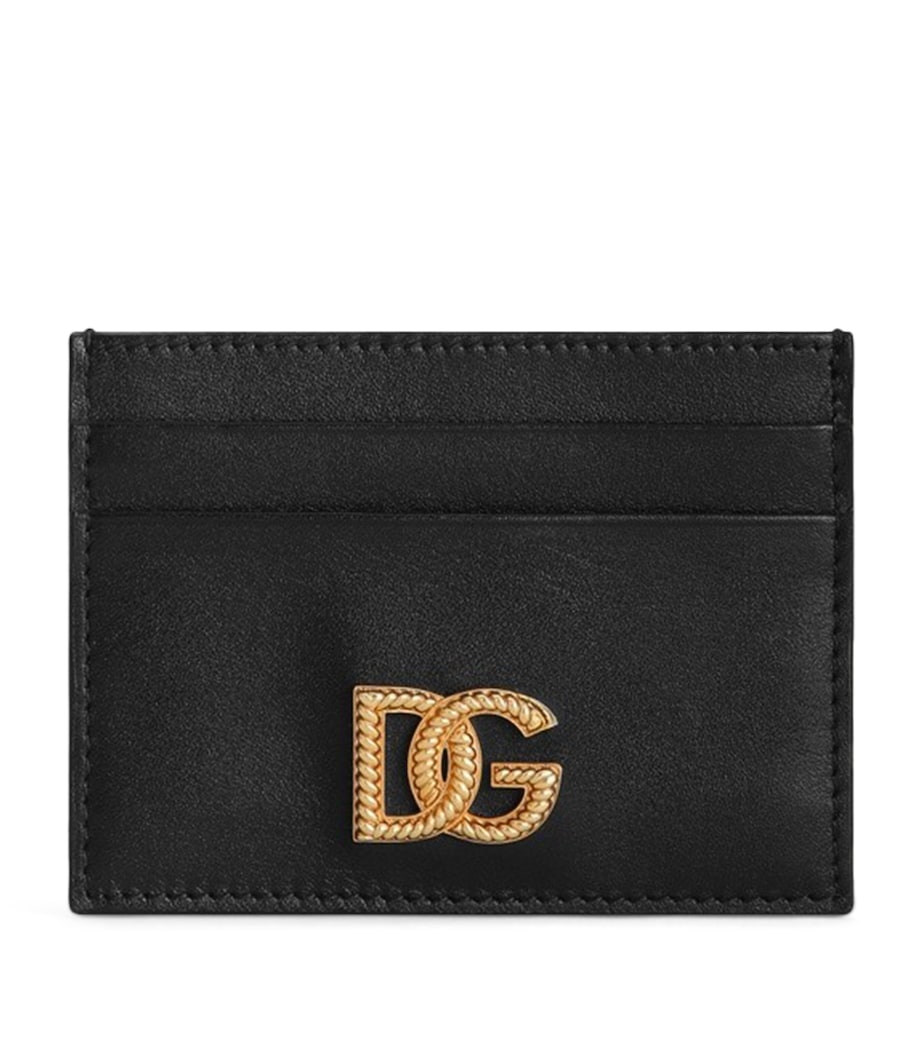 Calfskin Logo Card Holder 80999-BLACK Image 1