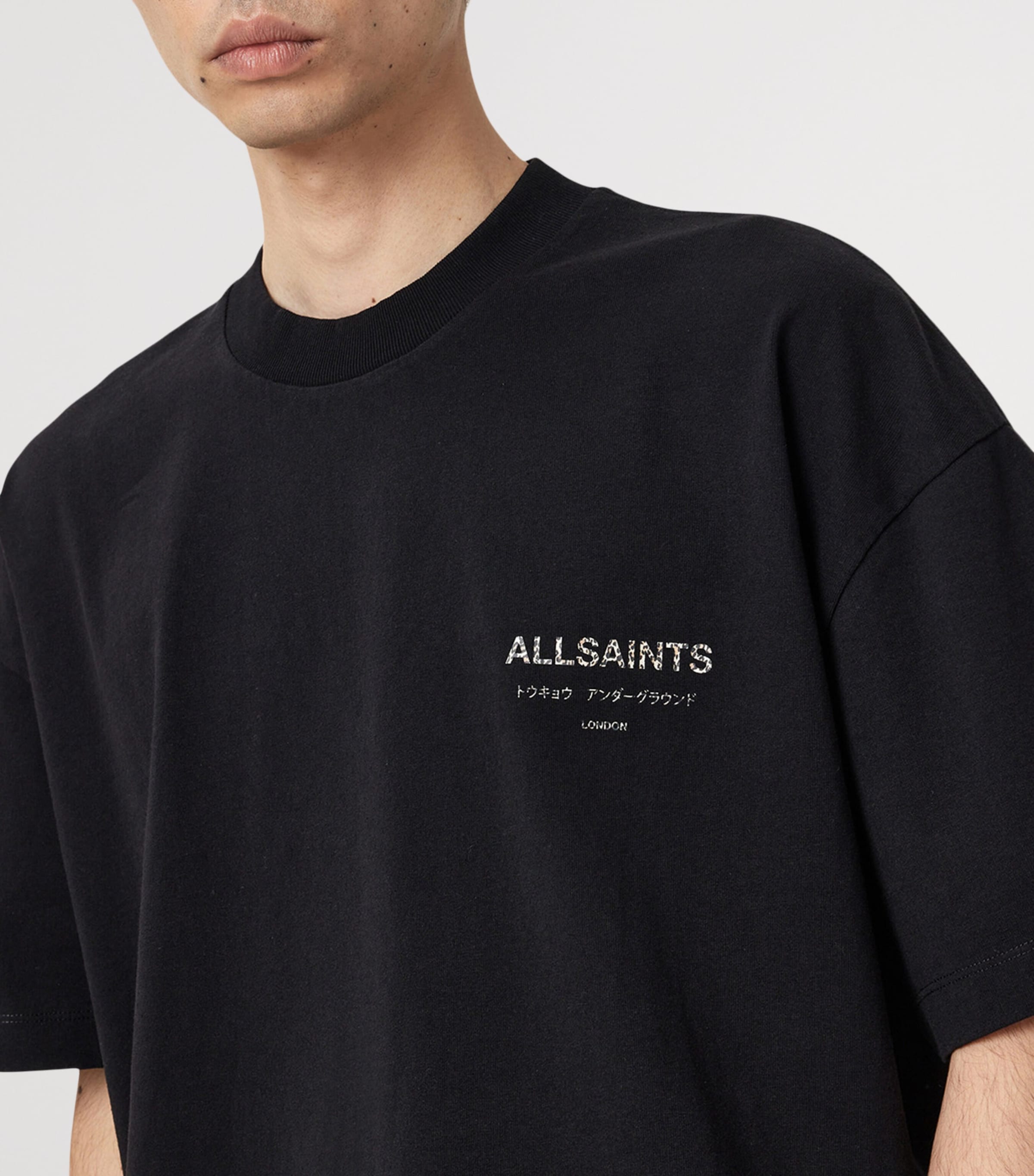 Organic Cotton Underground T-Shirt JET BLACK/LEOPARD Image 6