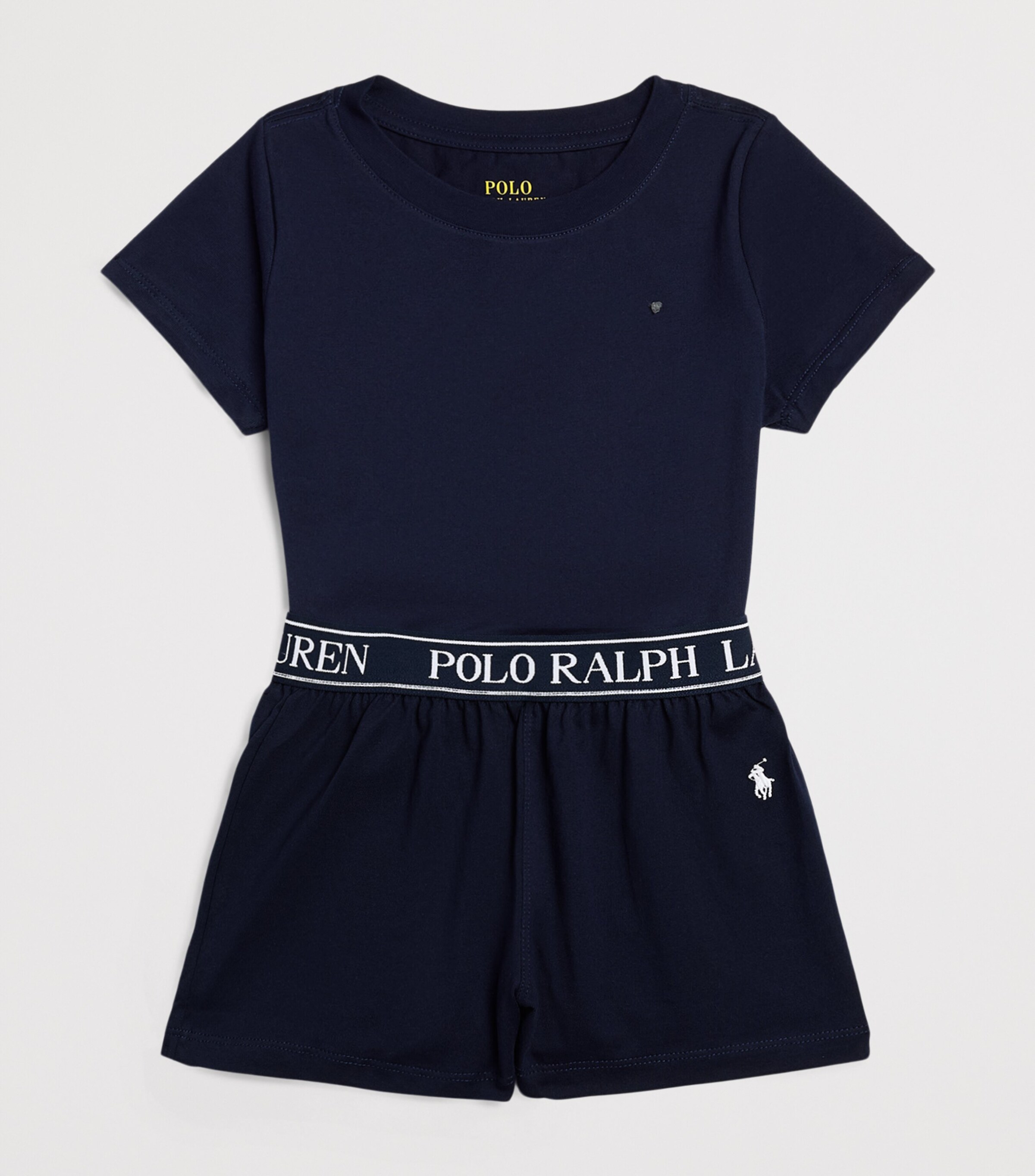 Ralph Lauren Kids Jersey Polo Pony Pyjama Set (4-6 Years) Navy Image 3