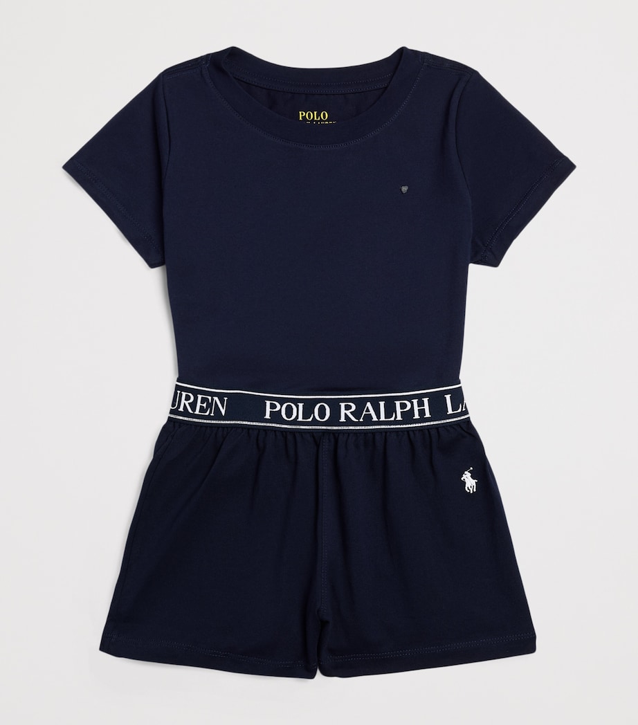 Ralph Lauren Kids Jersey Polo Pony Pyjama Set (4-6 Years) Navy Image 3