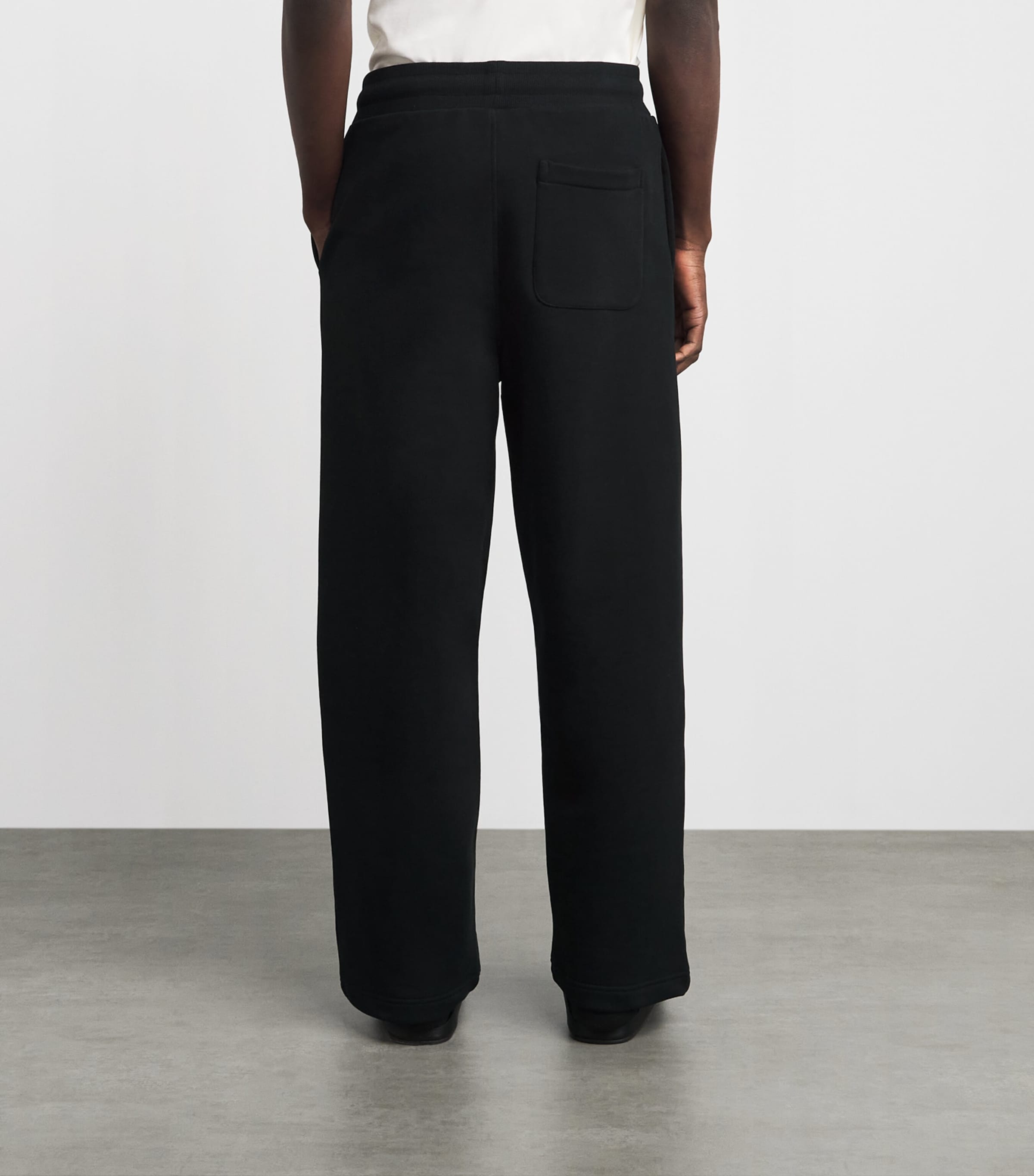 AMI Paris Mens Cotton Ami de Coeur Sweatpants Noir Image 5