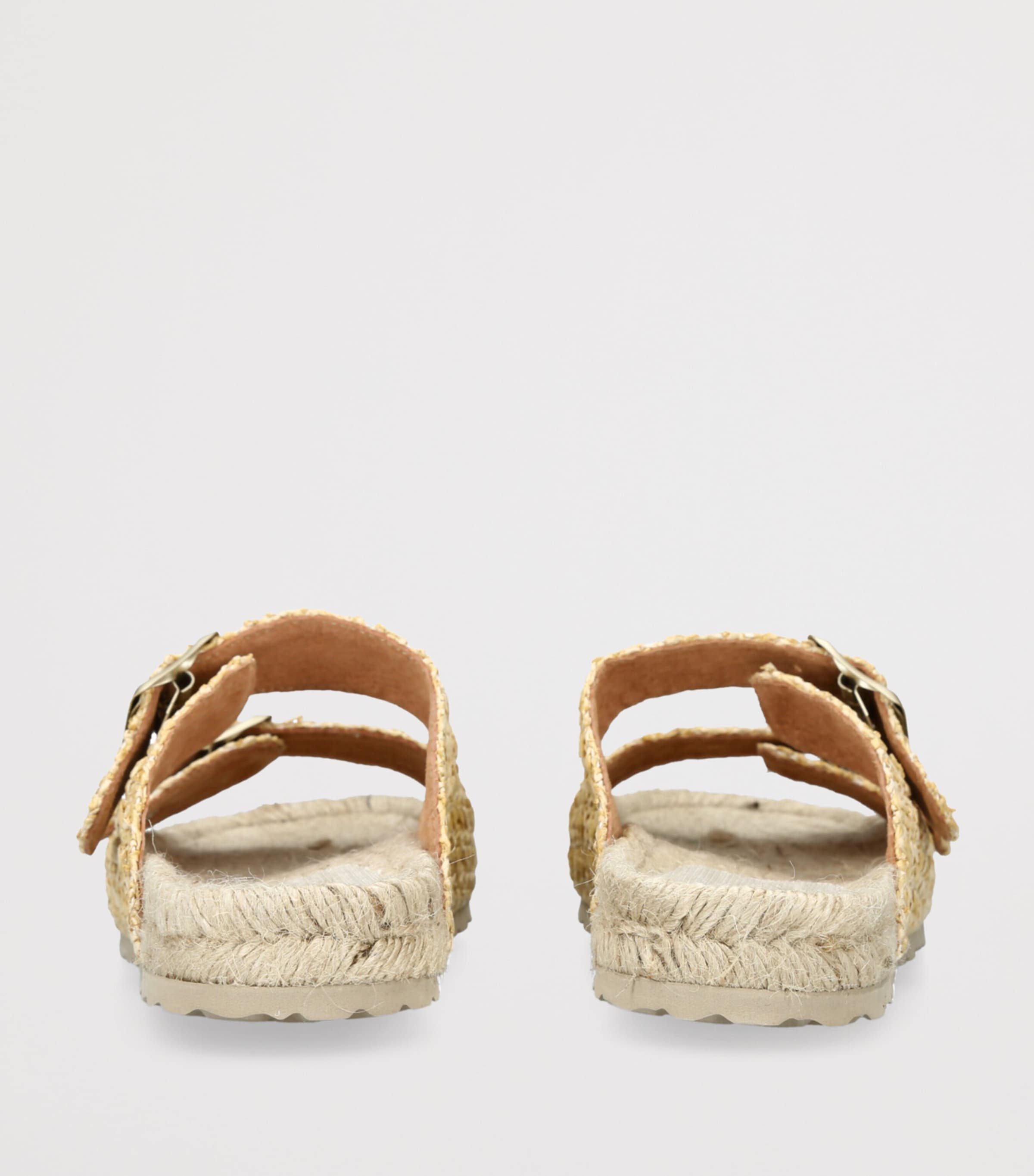 Manebi Raffia Nordic Sandals Beige Image 2
