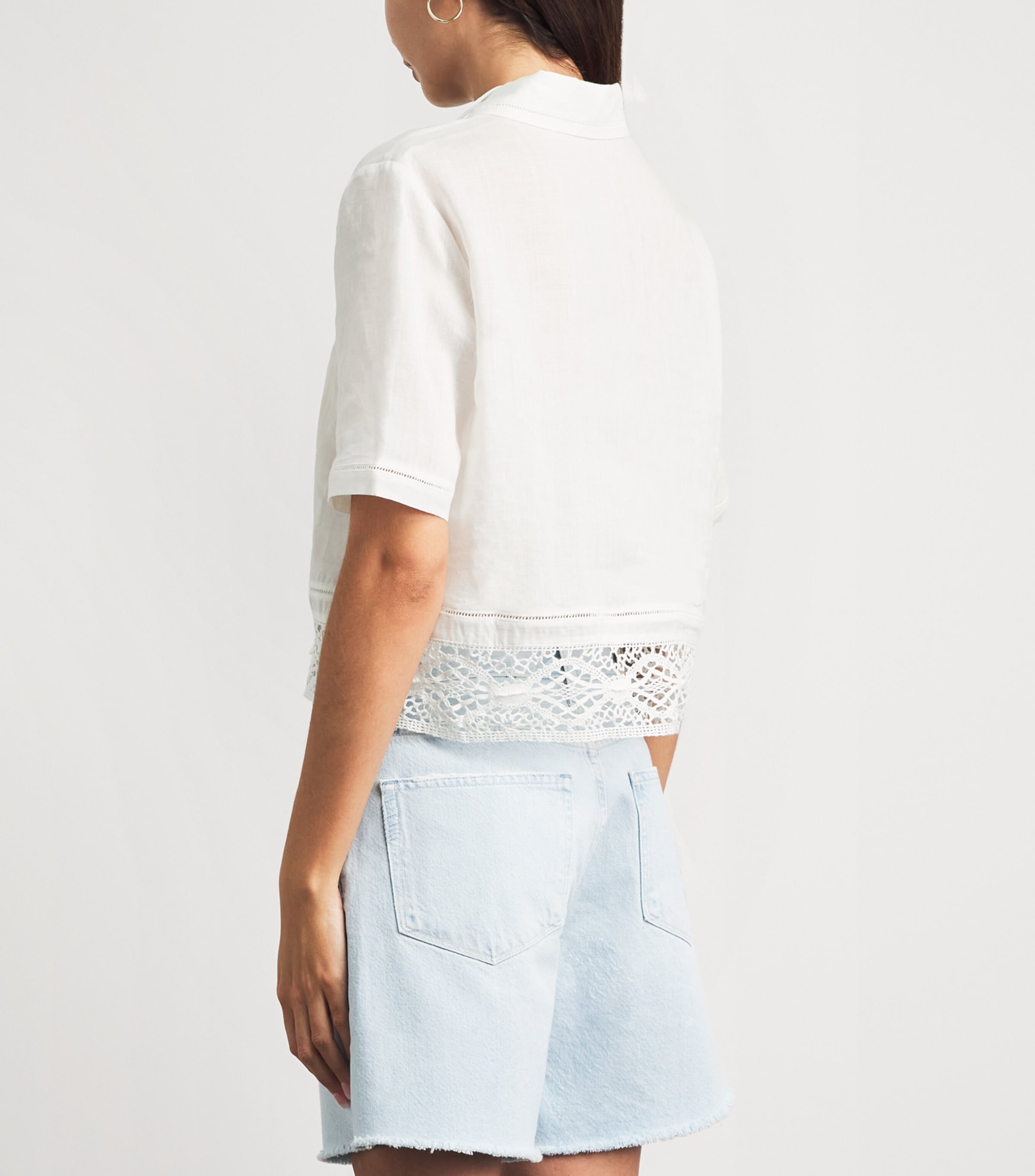 FRAME Womens The Heirloom Shirt White Image 5