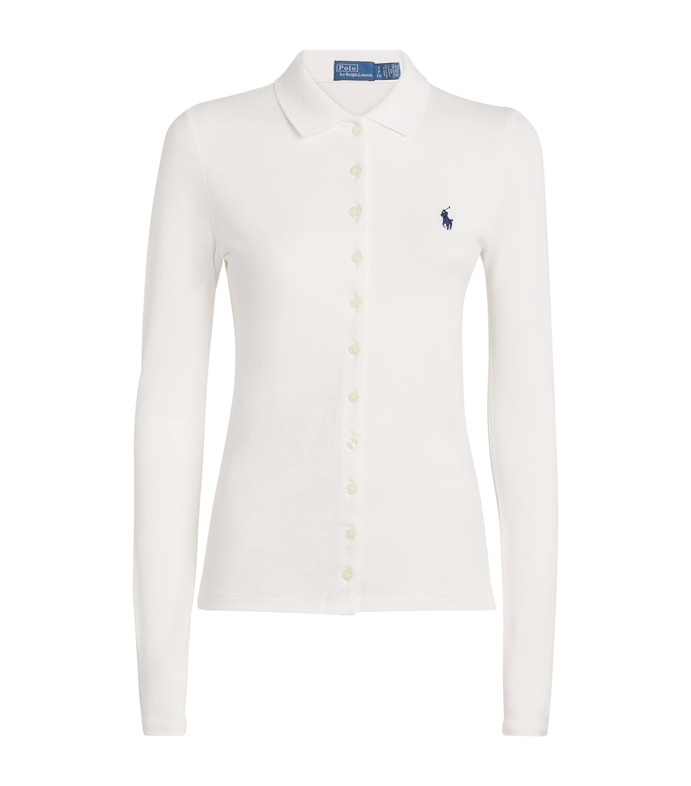 Polo Ralph Lauren Stretch-cotton Polo Pony Shirt In White