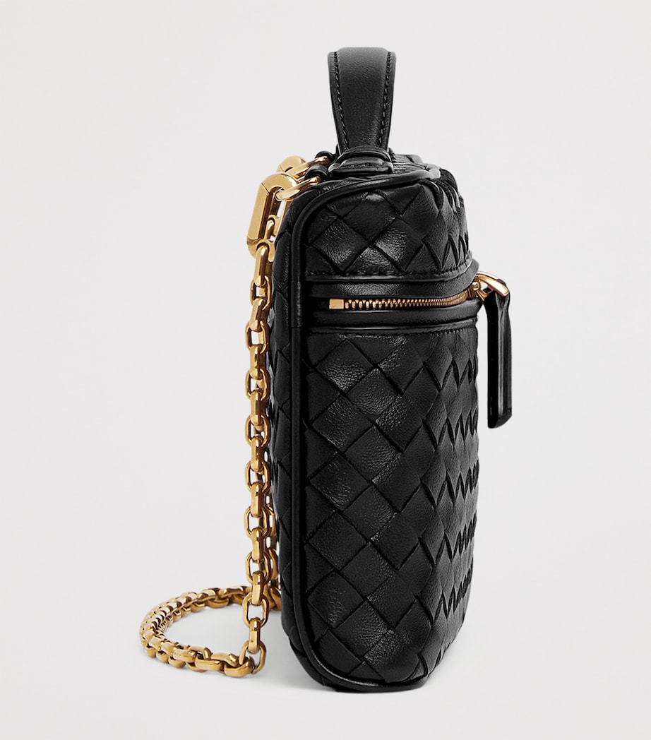 Small Leather Soft Vanity Case Top-Handle Bag 1019 Image 5