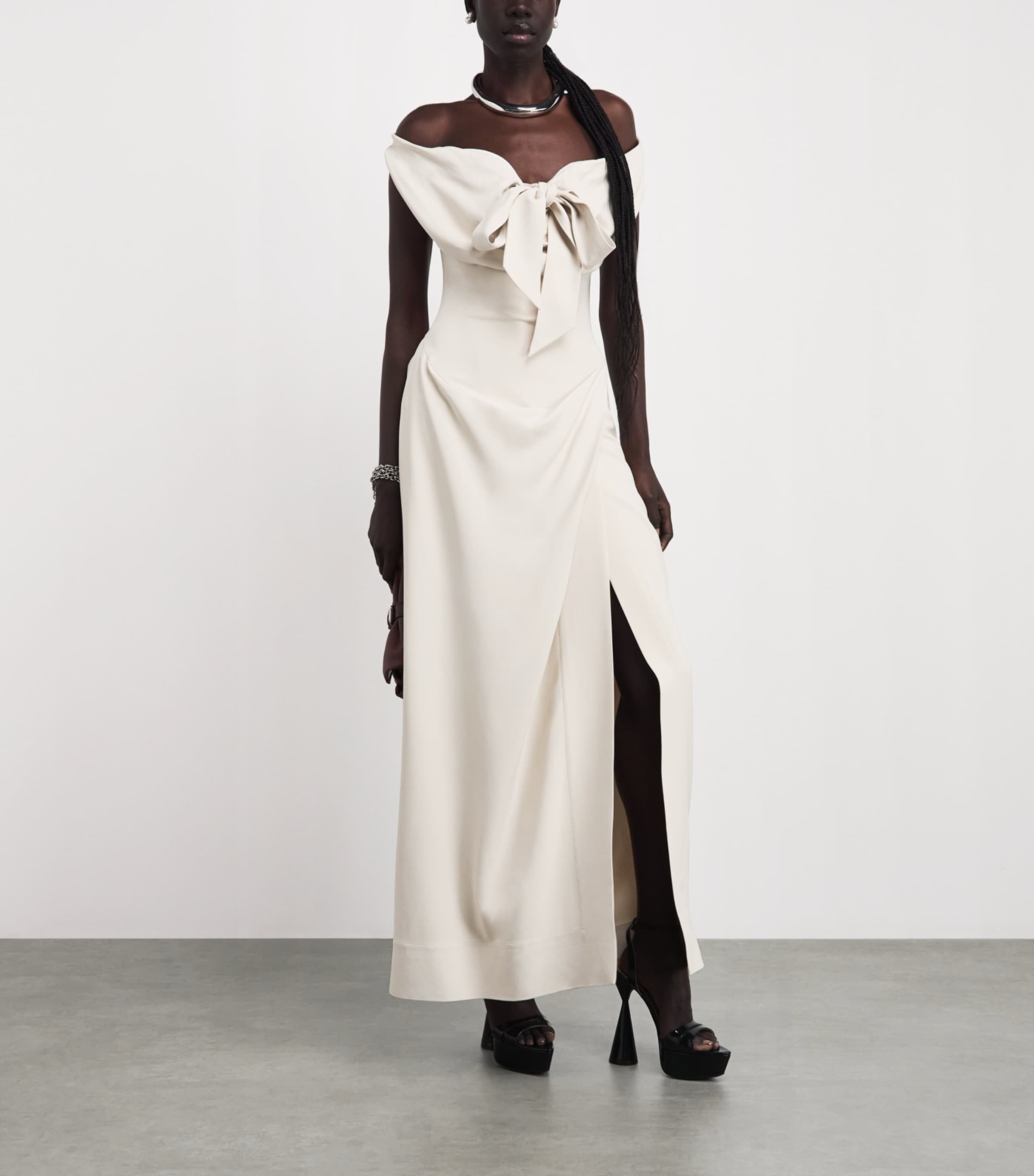 Vivienne Westwood Womens Iwona Corset Gown Limestone Image 2