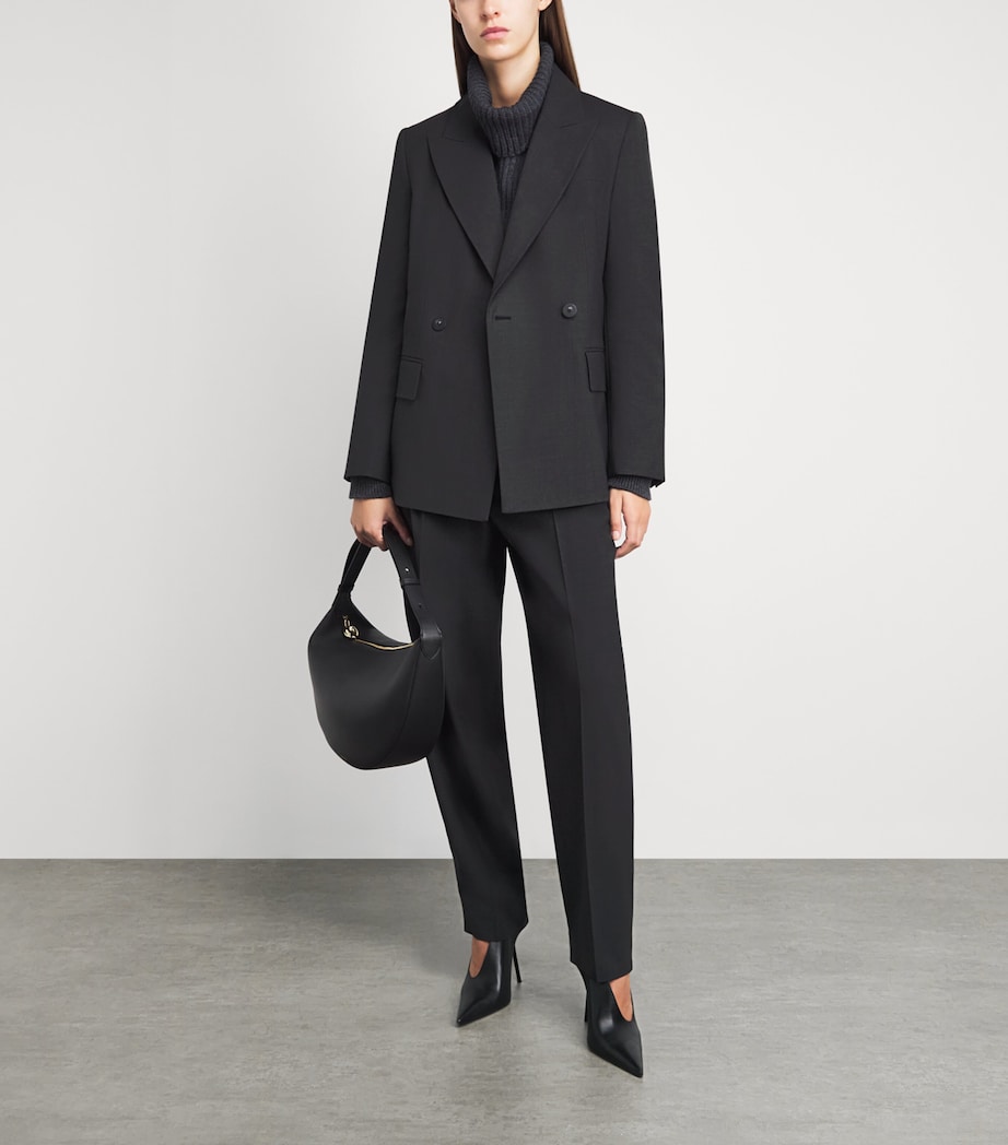 Joseph Womens Stretch-Wool Dana Blazer Graphite Image 2