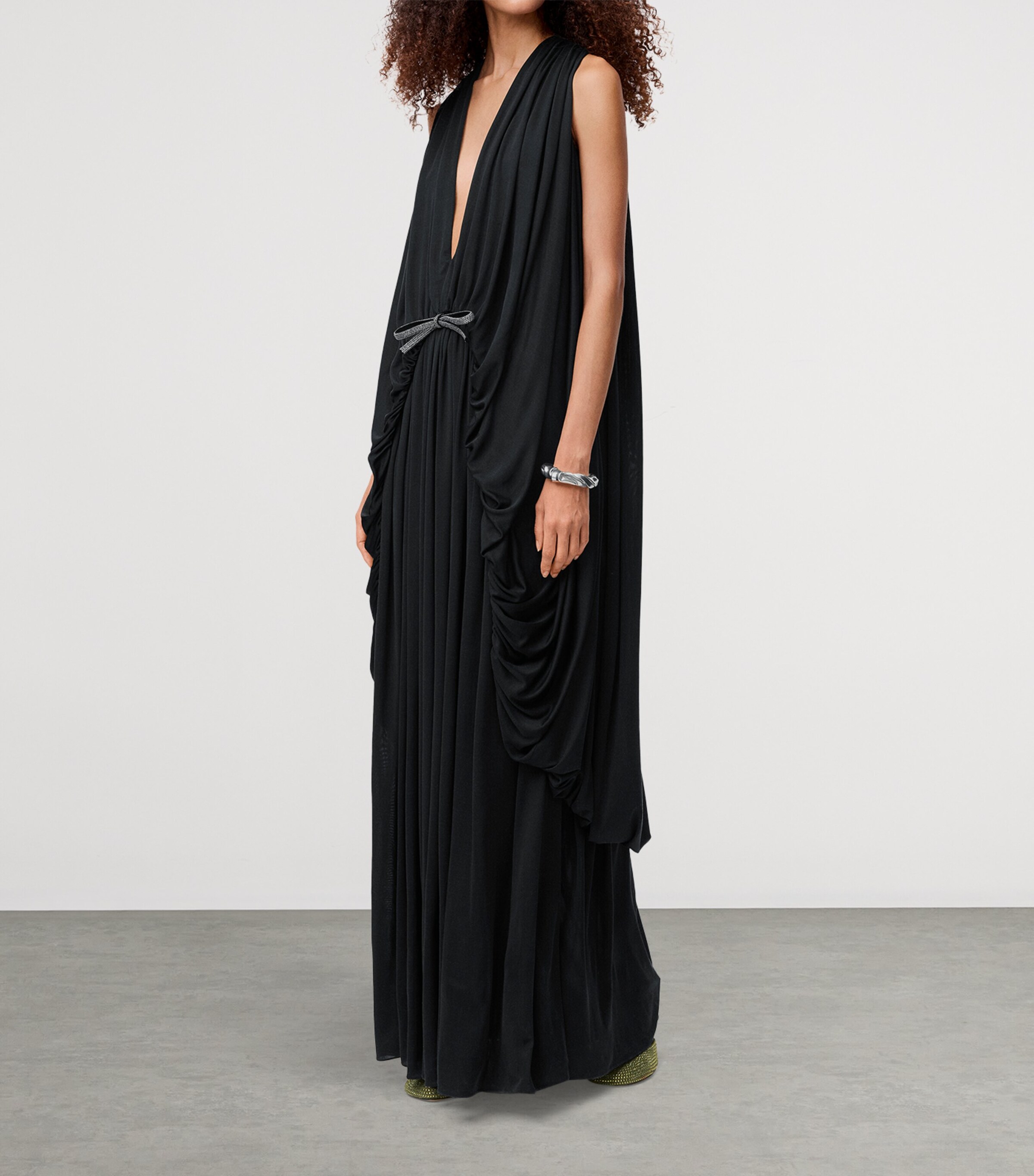 long dresses evening Modern Sequined Long Strapless A-line Evening Prom Dresses with Front Slit