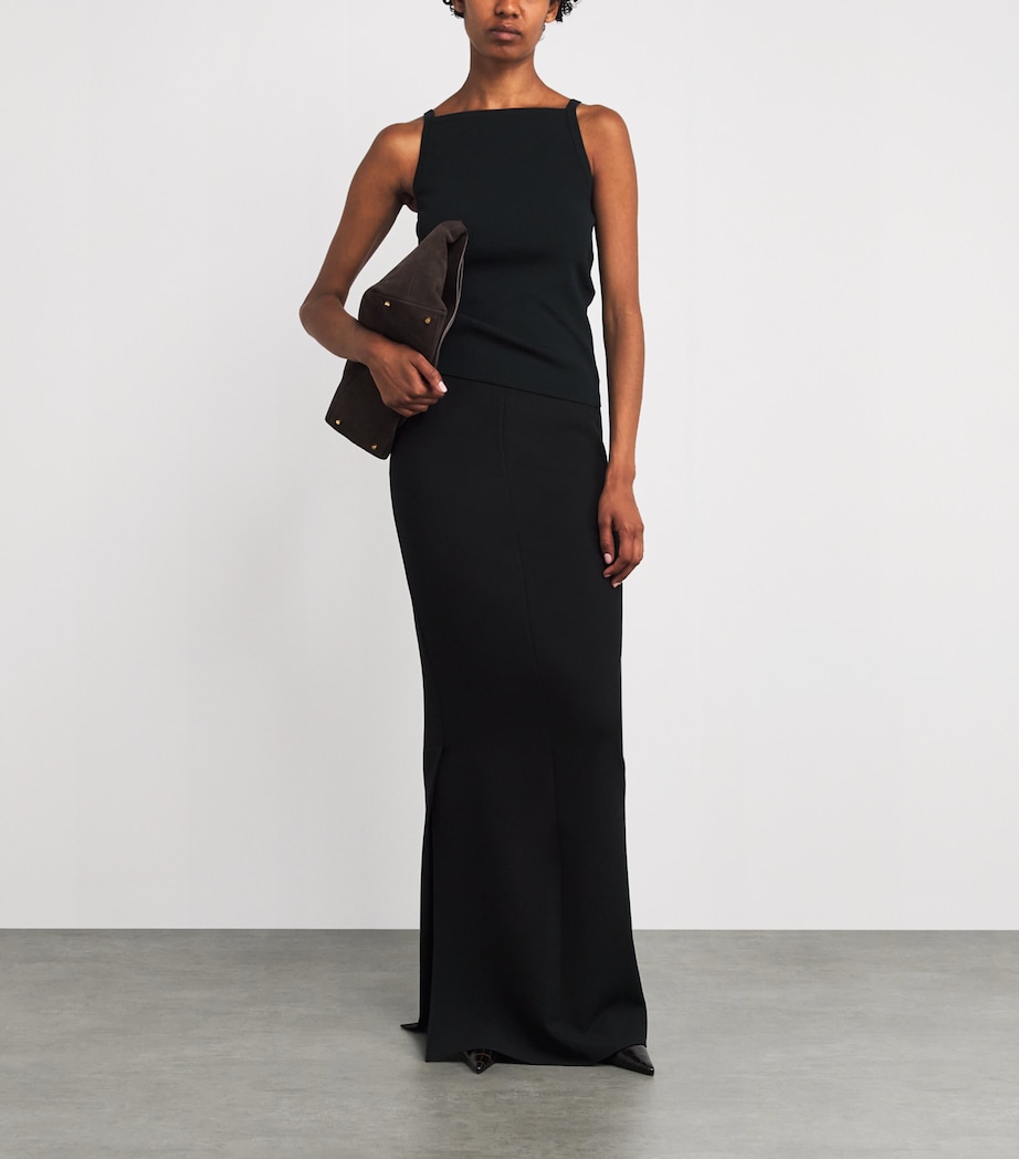 Stretch-Knit Vest Top BLACK Image 2