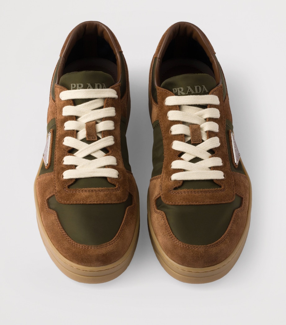 Suede and Re-Nylon Downtown Sneakers F0M36 Image 3