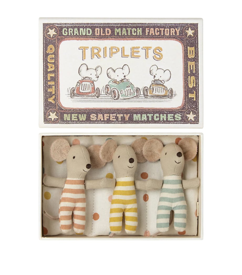 Maileg Triple Mice Matchbox Set (8cm) Image 1