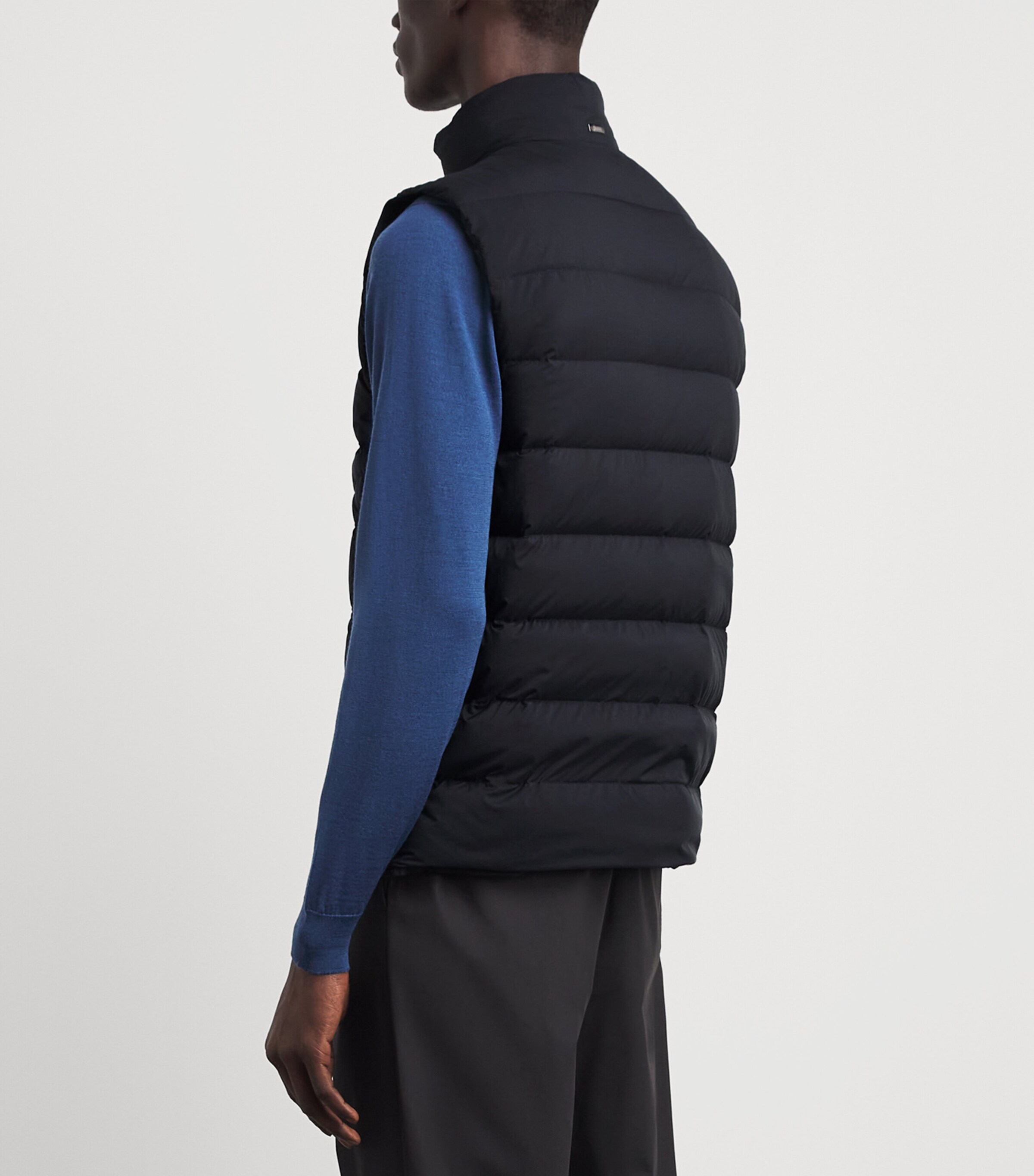 Herno Mens Down Quilted Gilet Black Image 5