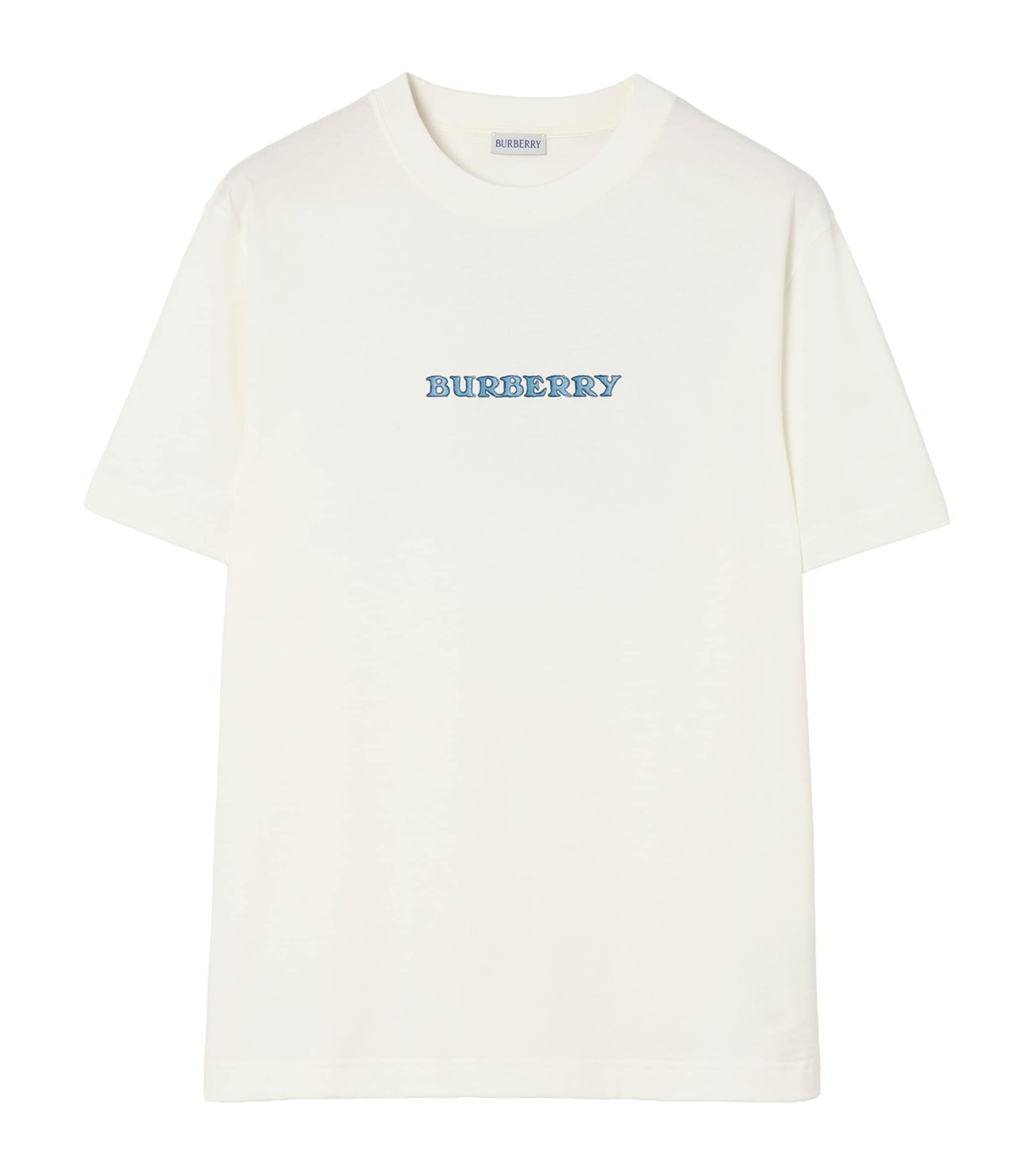 Burberry Mens Cotton EKD T-Shirt Chalk Image 1