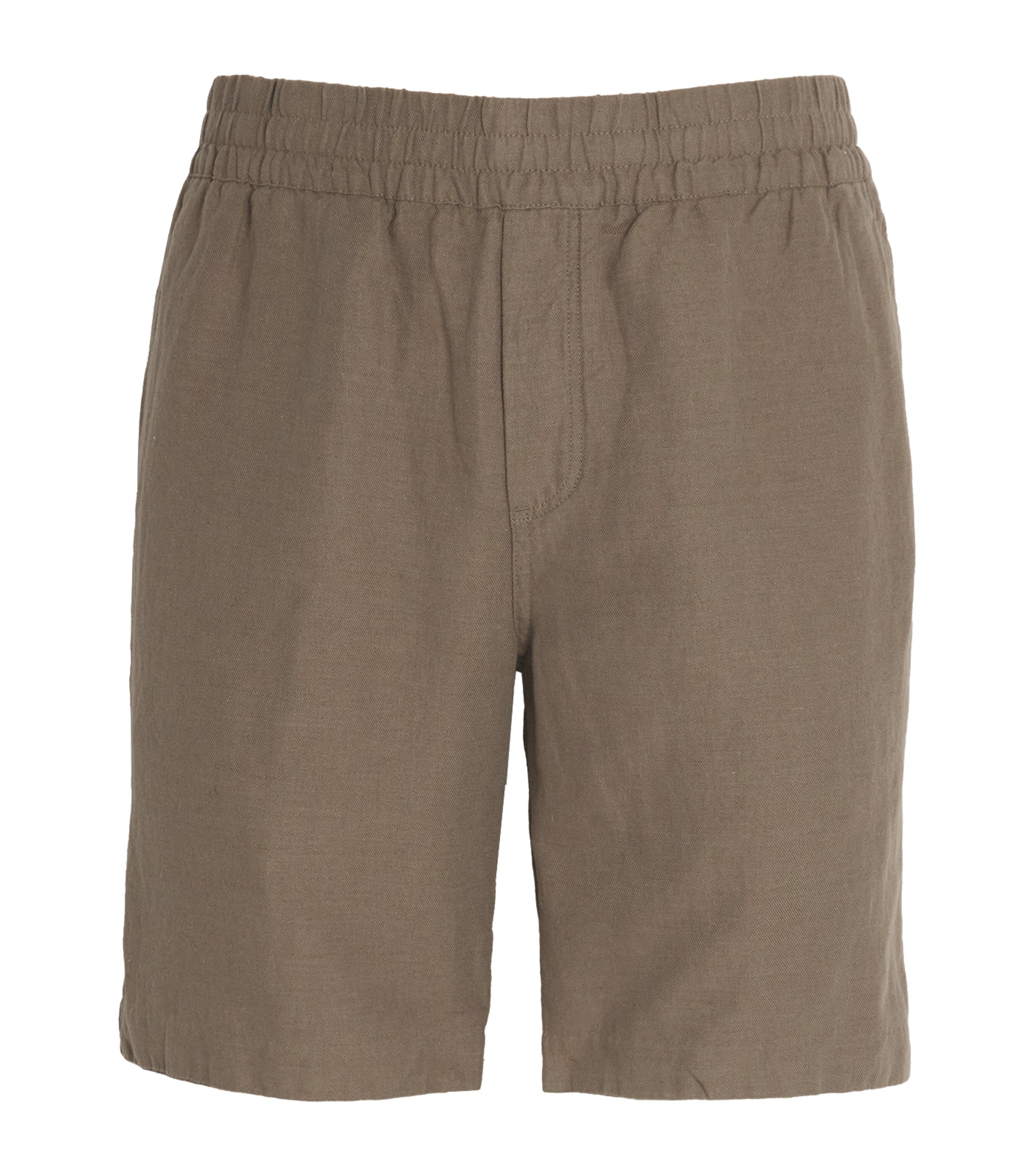 Shop Samsoe & Samsoe Linen-cotton Shorts In Brown