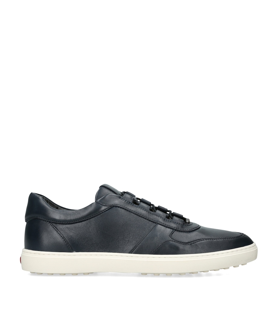 Tod's Leather Elastic Cassetta Sneakers Navy Image 1