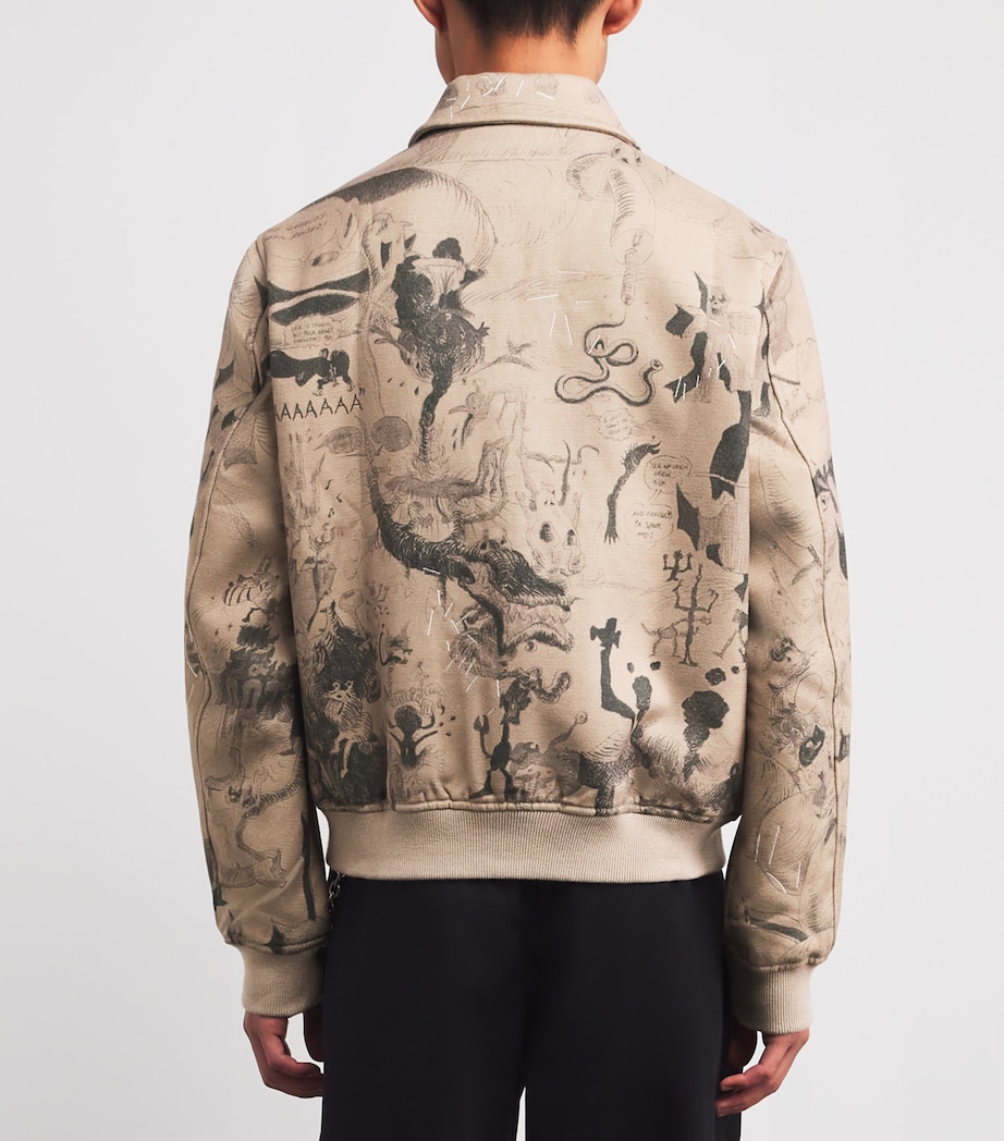 Sketch Bomber Jacket BEIGE Image 4
