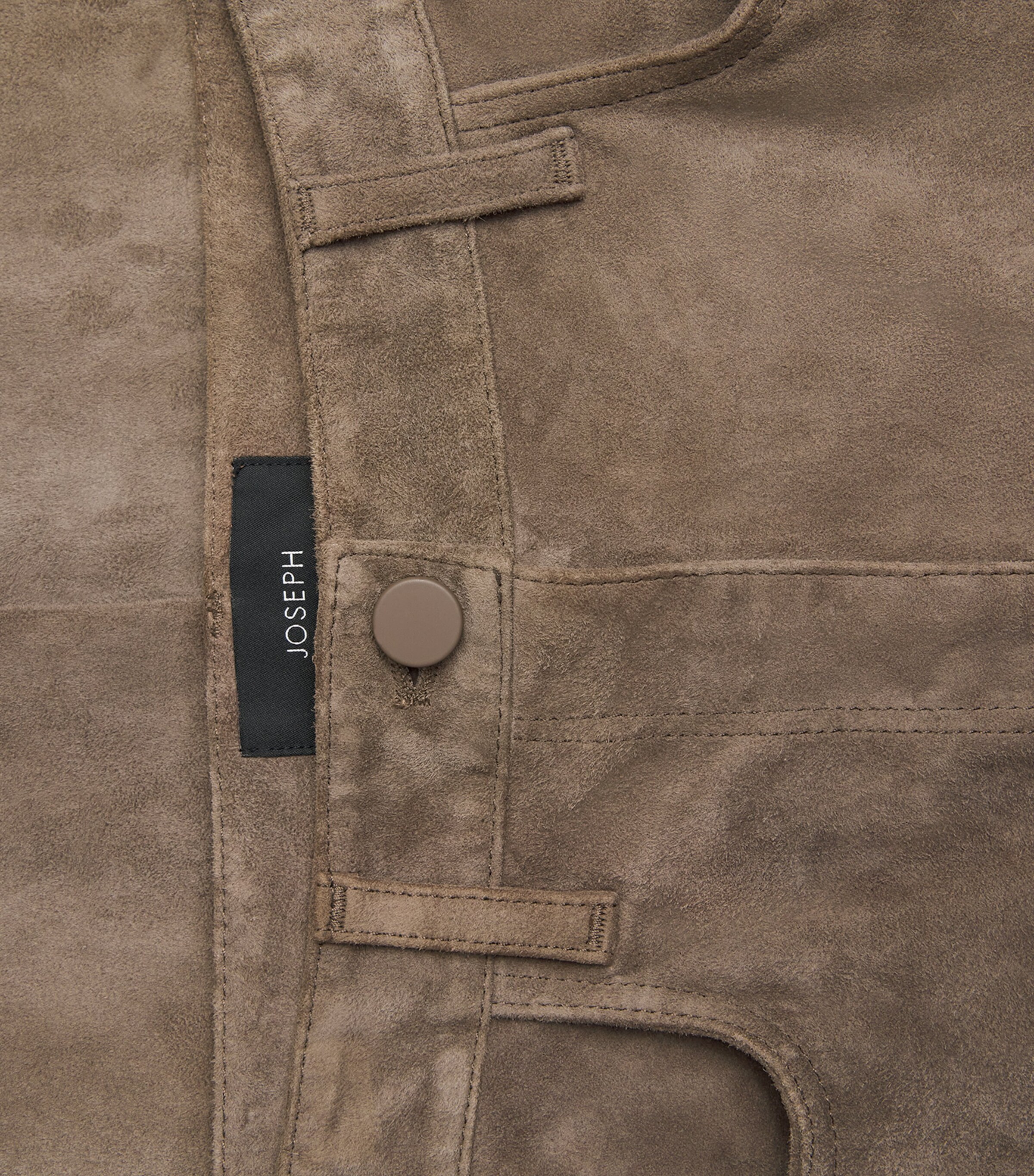 Suede Duke Flared Trousers MUSHROOM Image 5