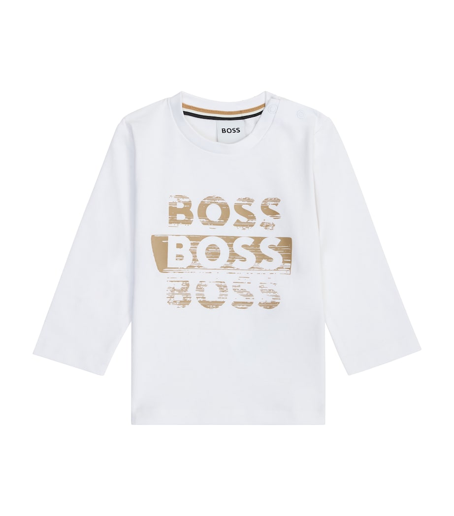 Cotton Triple Logo T-Shirt (3 Months-3 Years) WHITE Image 1