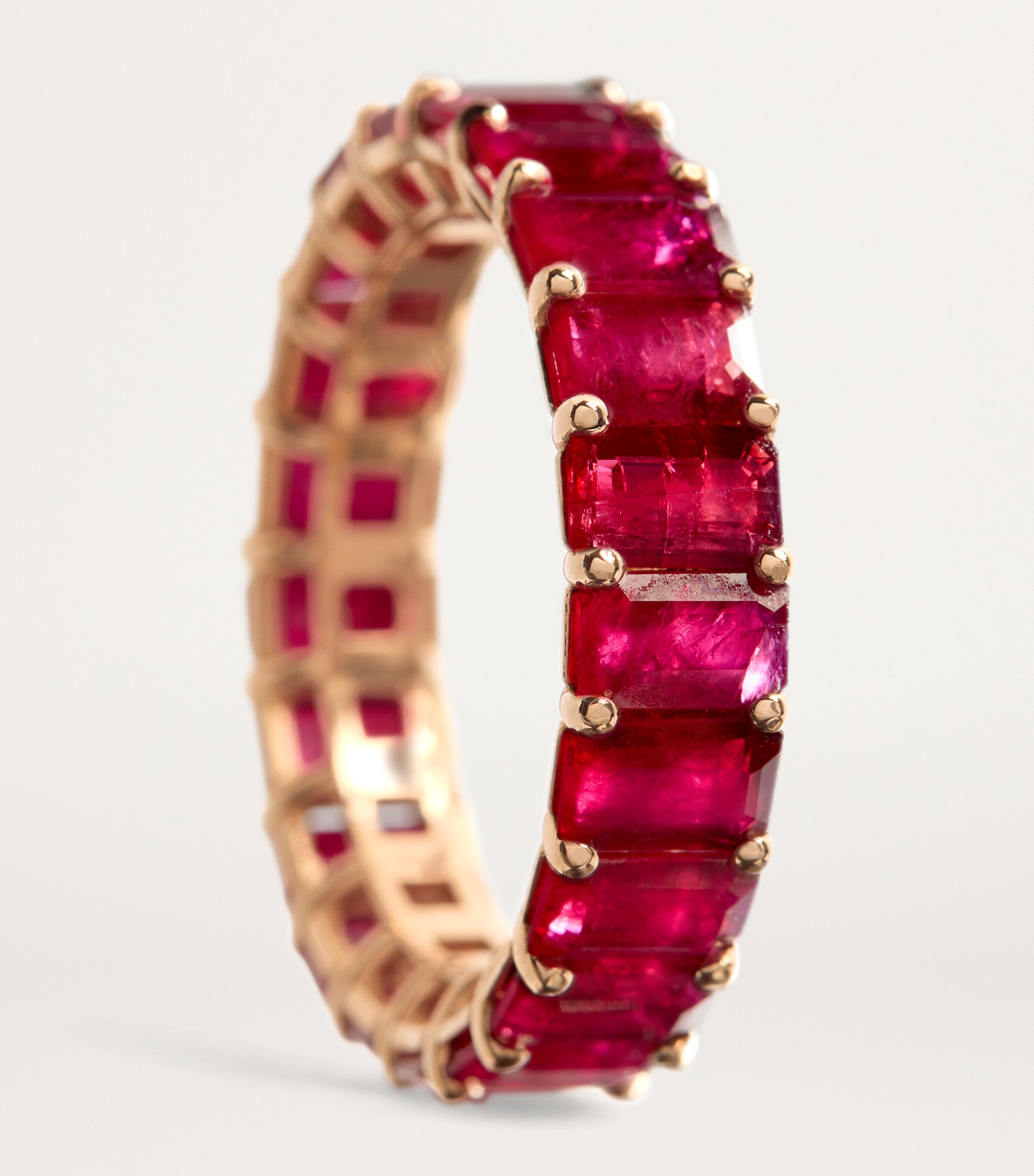 Rose Gold and Ruby Eternity Ring ROSE GOLD Image 6