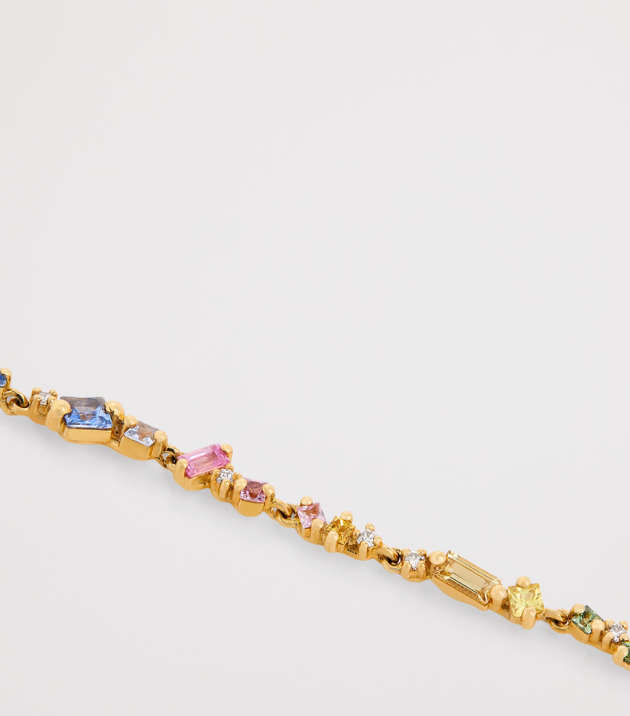 Yellow Gold, White Diamond and Pastel Sapphire La Fantaisie Bracelet 18K YG/PS Image 4