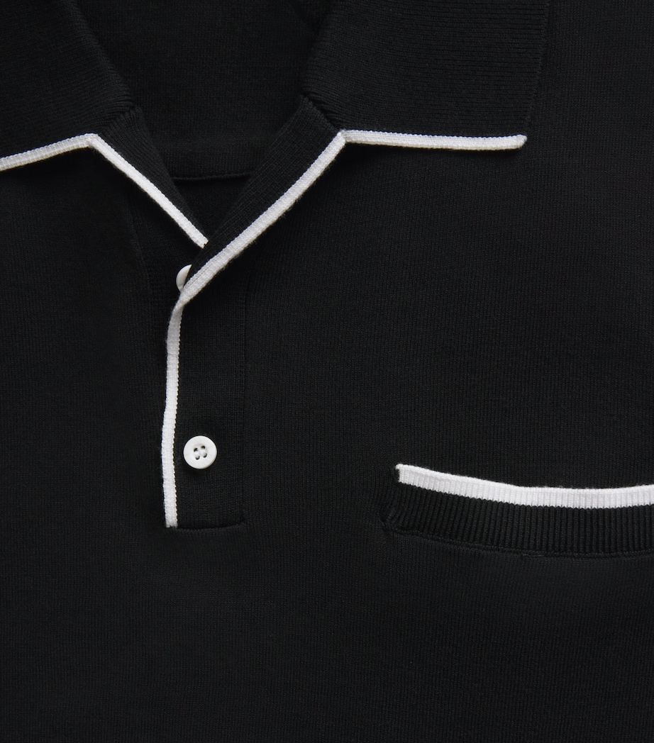 J Lindeberg Mens 30Y Jesper Retro Polo Shirt Black Image 6