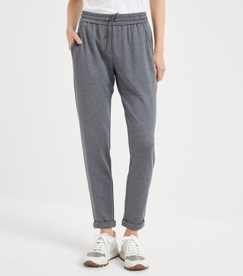 Cotton-Blend Drawstring Sweatpants C572 Image 2