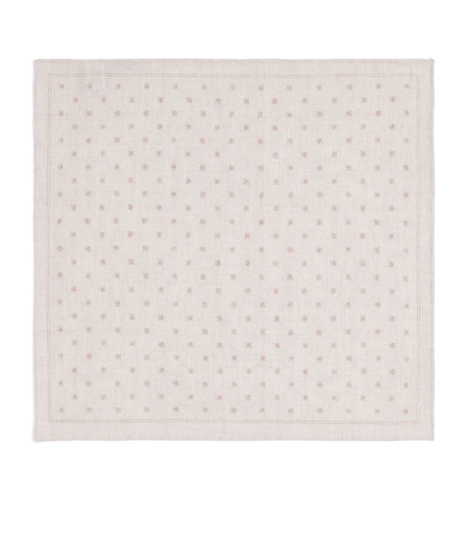 Eleventy Cotton-Wool Pocket Square Avorio Image 1