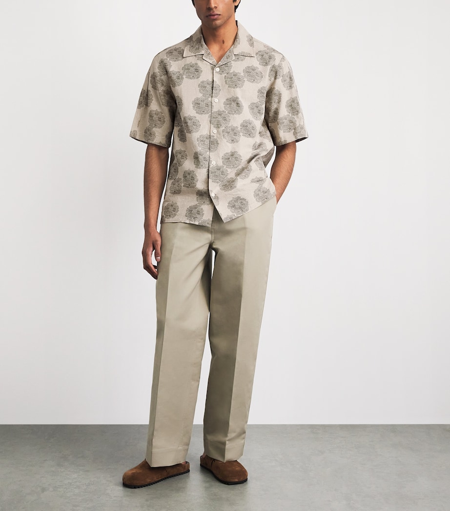 NN07 Mens Linen-Organic Cotton Ole Shirt Oatmeal Image 2