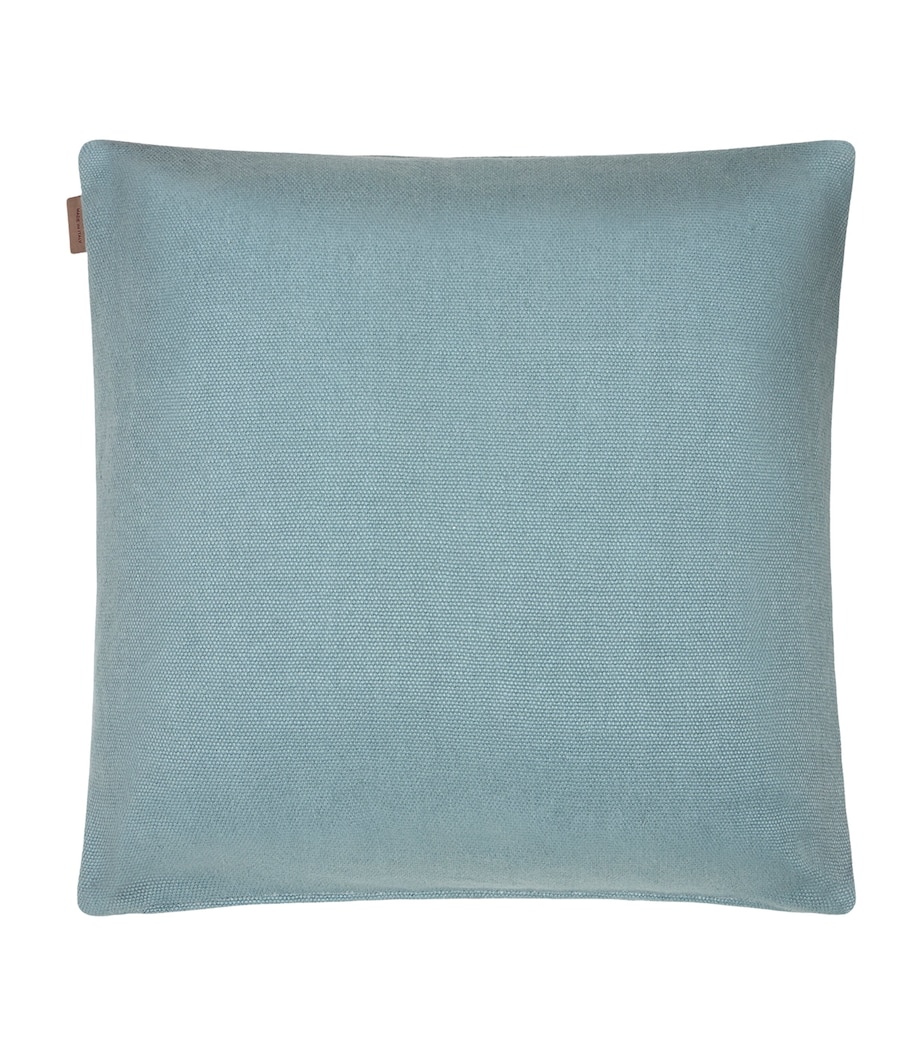 Linen Pegaso Embroidered Cushion (45cm x 45cm) V0827 BLU/GRY Image 3