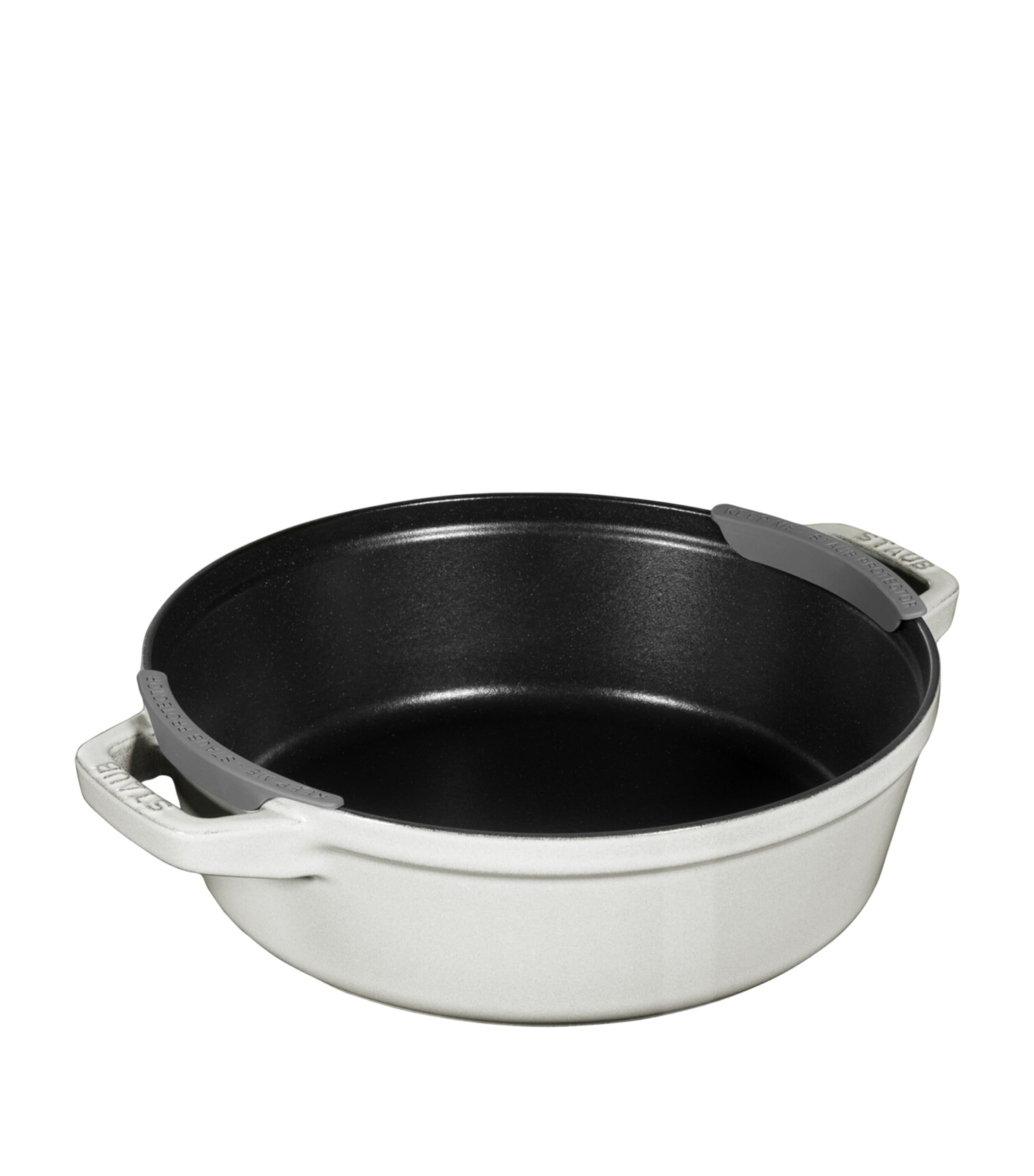 Staub 3-Piece Round Stackable Cocotte Set White Truffle Image 5