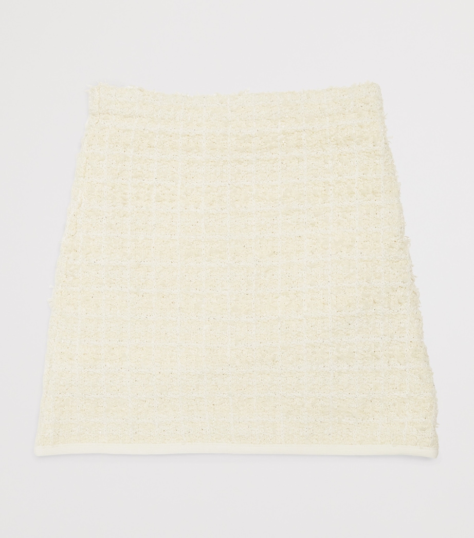 Tweed Textured Knitted Skirt (3-12 Years) CREAM Image 2