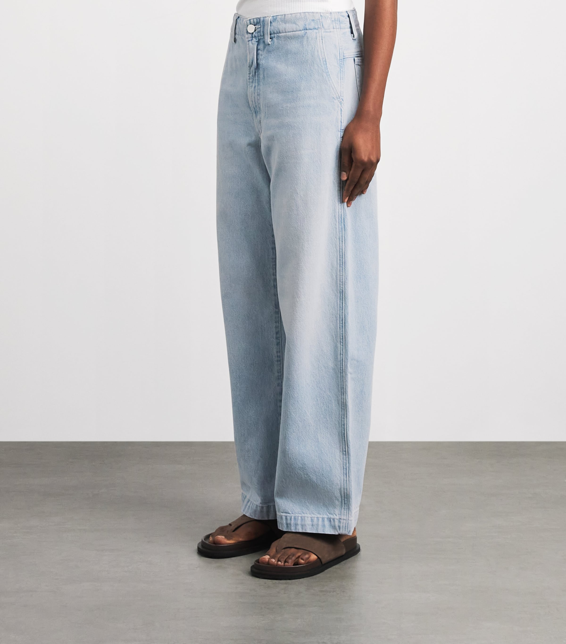AGOLDE Womens x Maria McManus Wide-Leg Jeans Wshed Pale Indigo Image 4