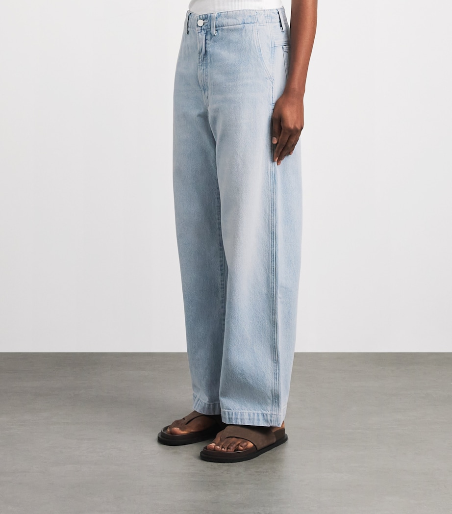AGOLDE Womens x Maria McManus Wide-Leg Jeans Wshed Pale Indigo Image 4