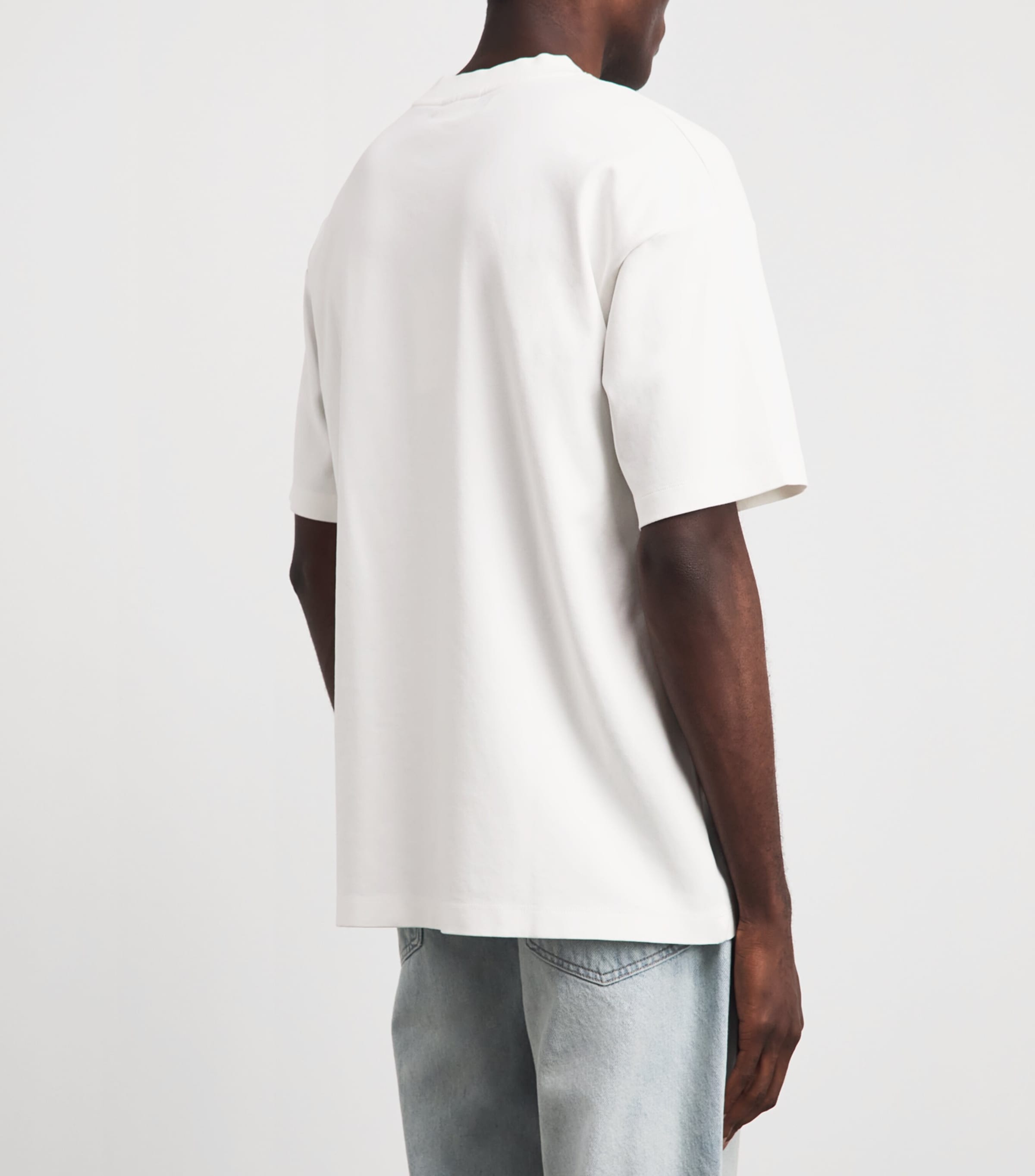 Drôle de Monsieur Cotton Signature T-Shirt Off White Image 5