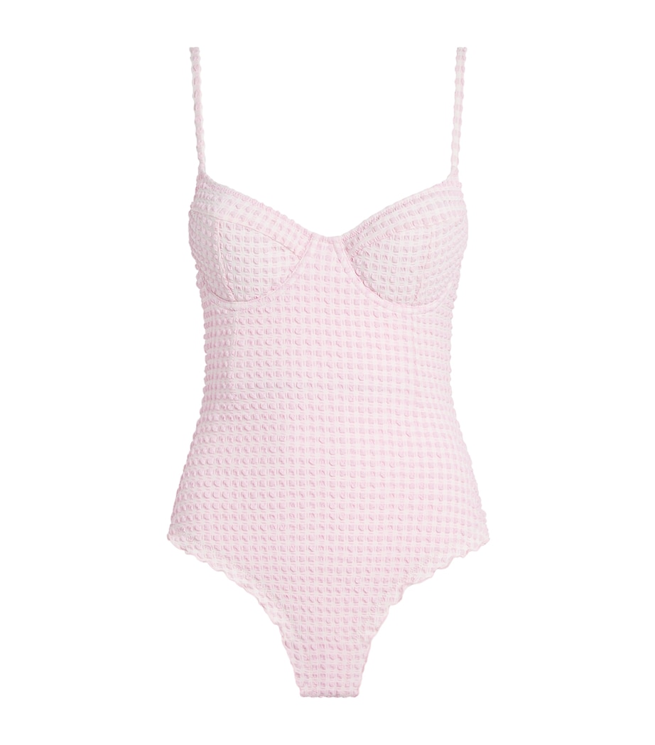 Simkhai Womens Gingham Suni Swimsuit Daisy Multi Image 1
