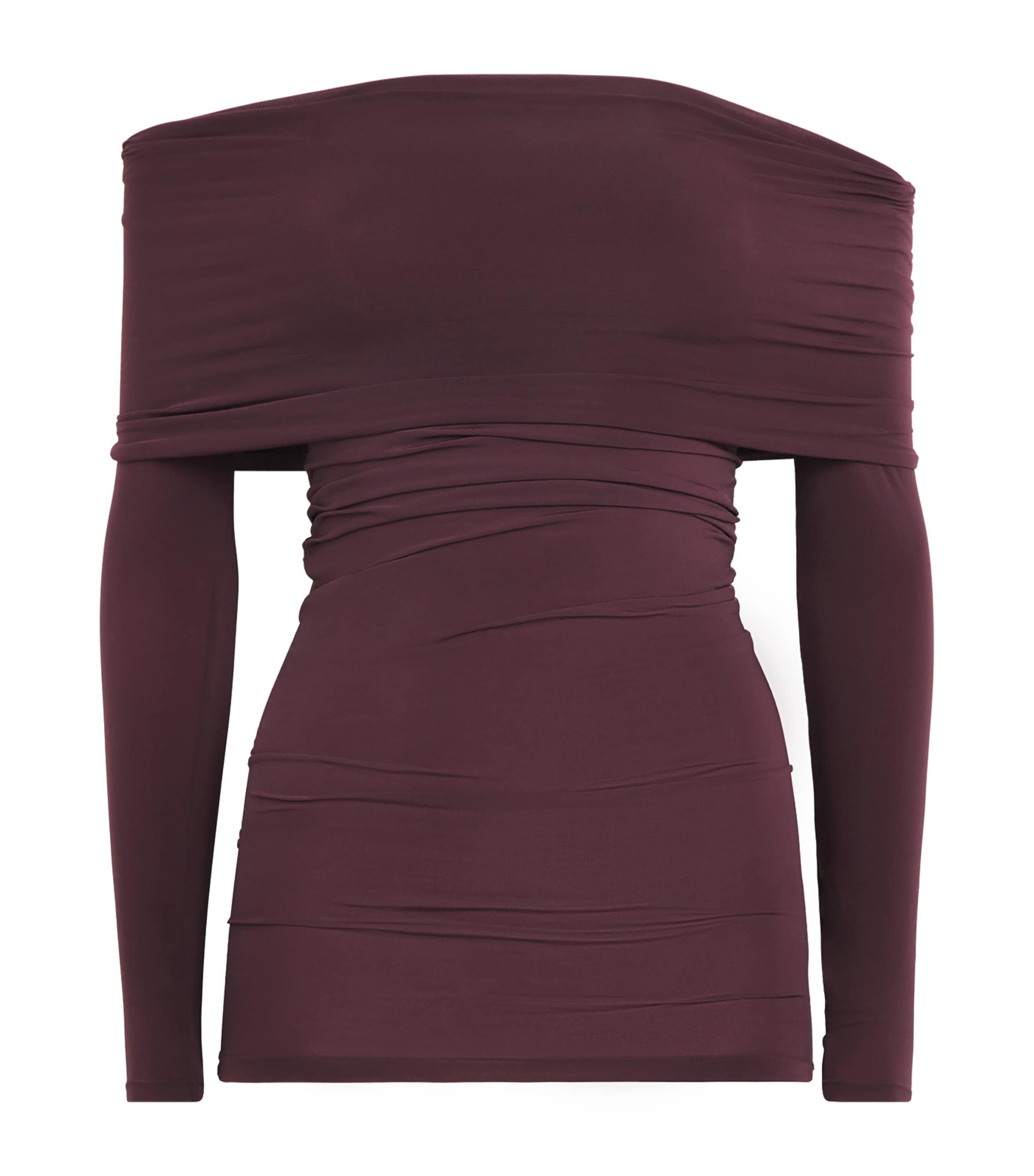 Off-The-Shoulder Draped Top 3249 WILD PLUM Image 1