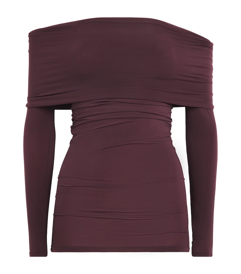 Off-The-Shoulder Draped Top 3249 WILD PLUM Image 1