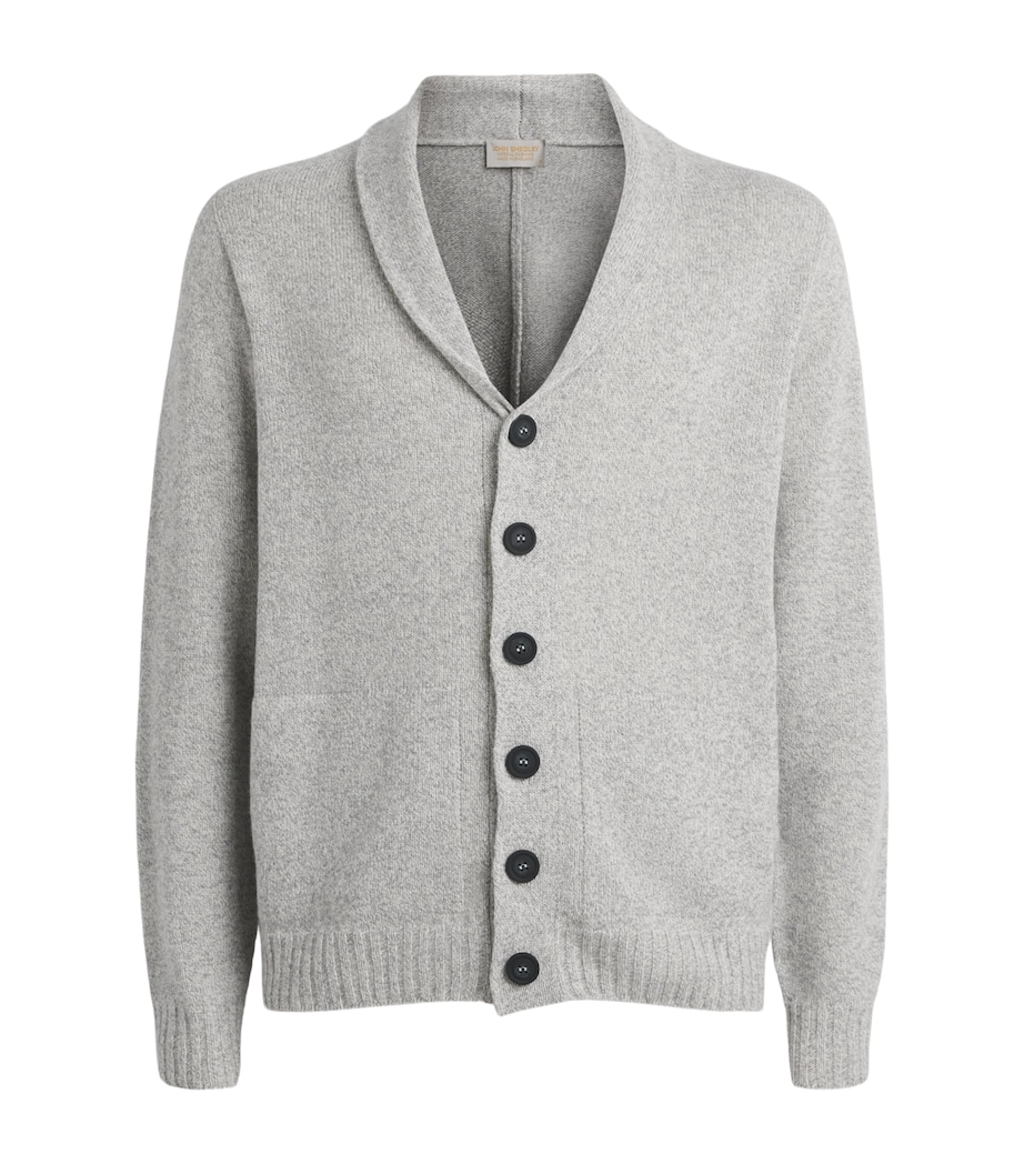 John Smedley Mens Recycled Cashmere-Wool Rockford Shawl Cardigan Polar Image 1