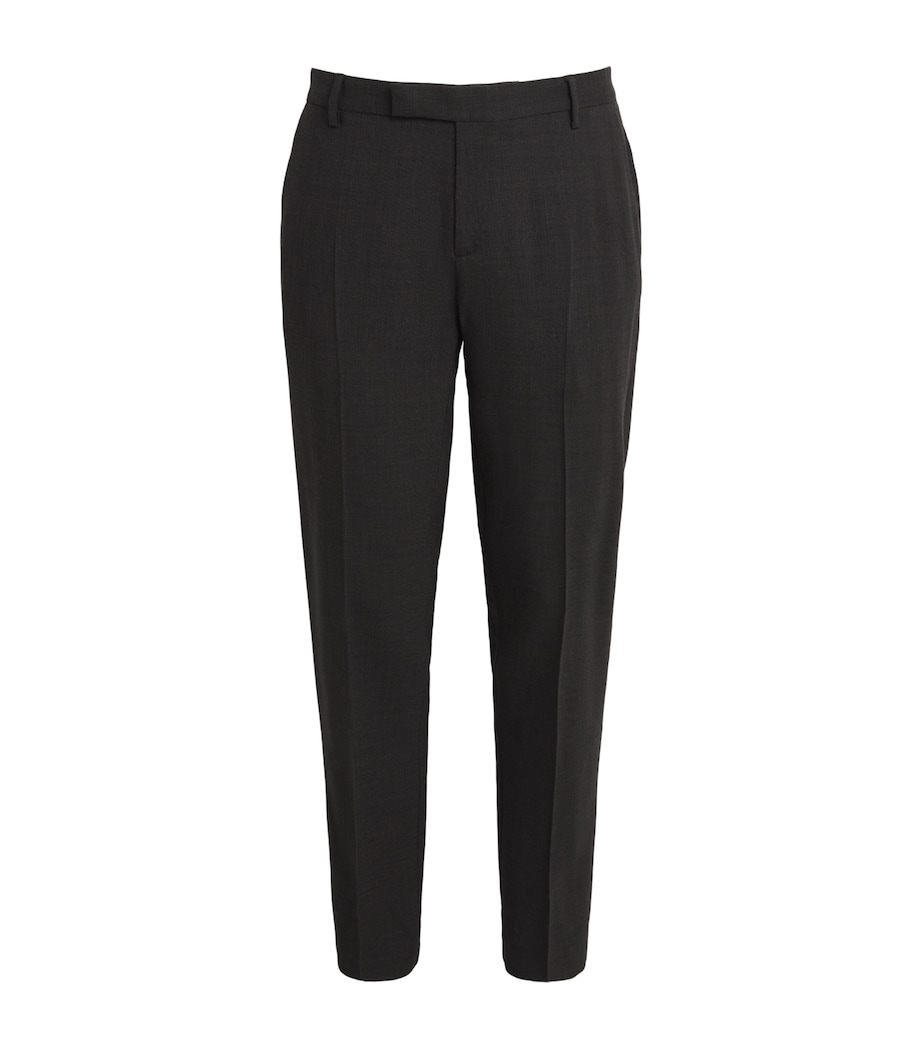 Sunspel Mens Textured Wool Chinos Brgd Truffle Image 1